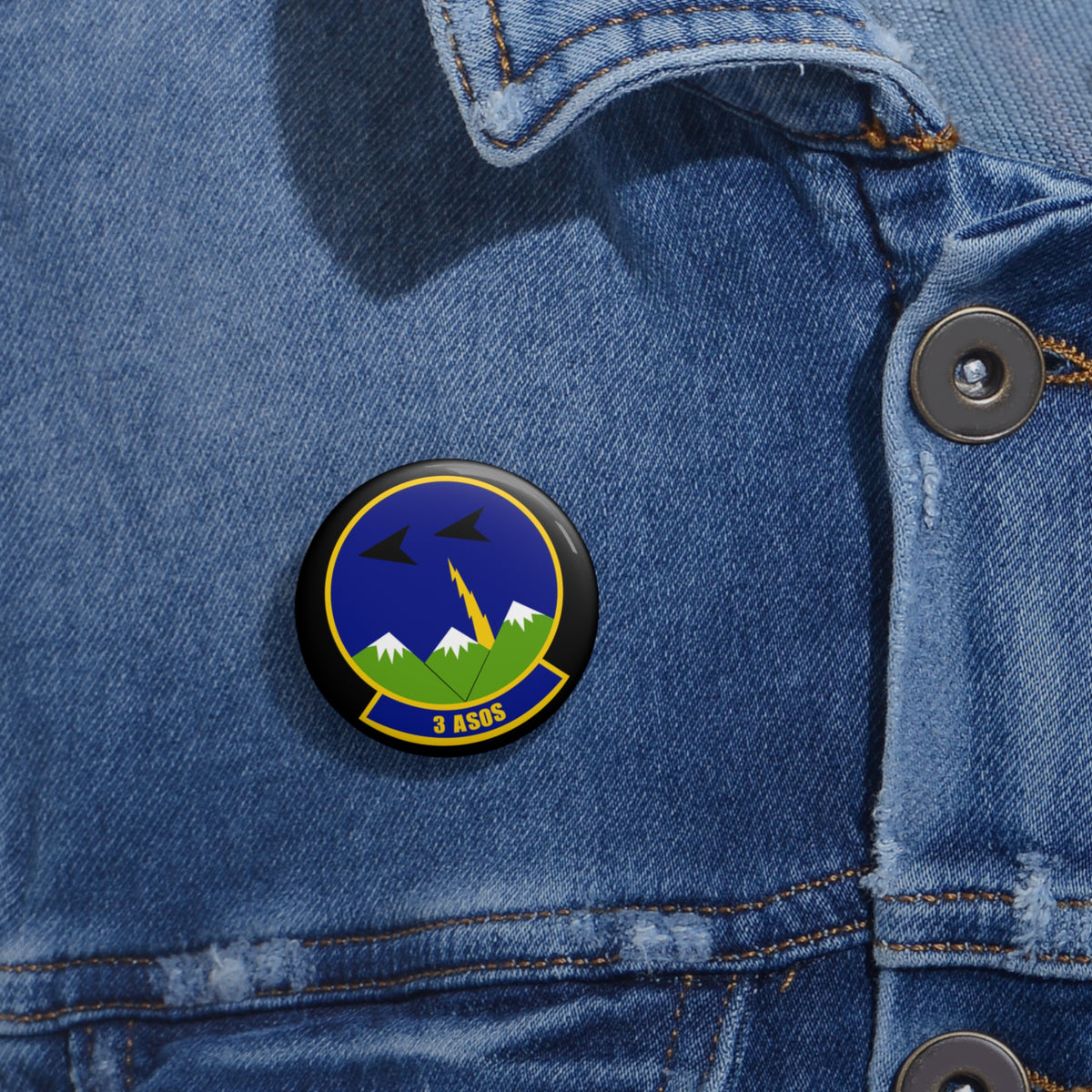 Custom Pin Button - USAF - 3rd Air Support Operations Squadron wo txt X 300
