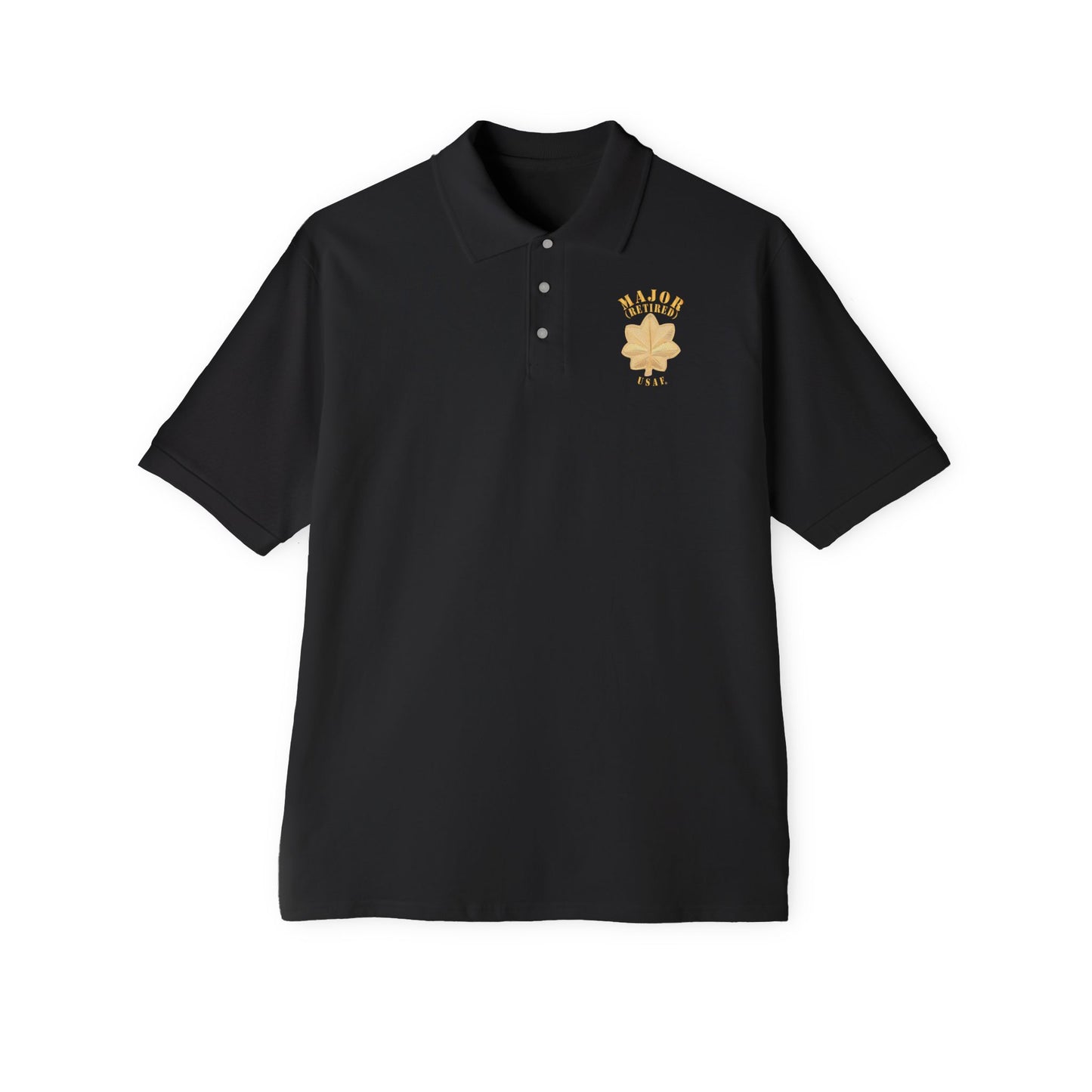 Men's Piqué Polo - USAF - Major - Retired - USAF X 300