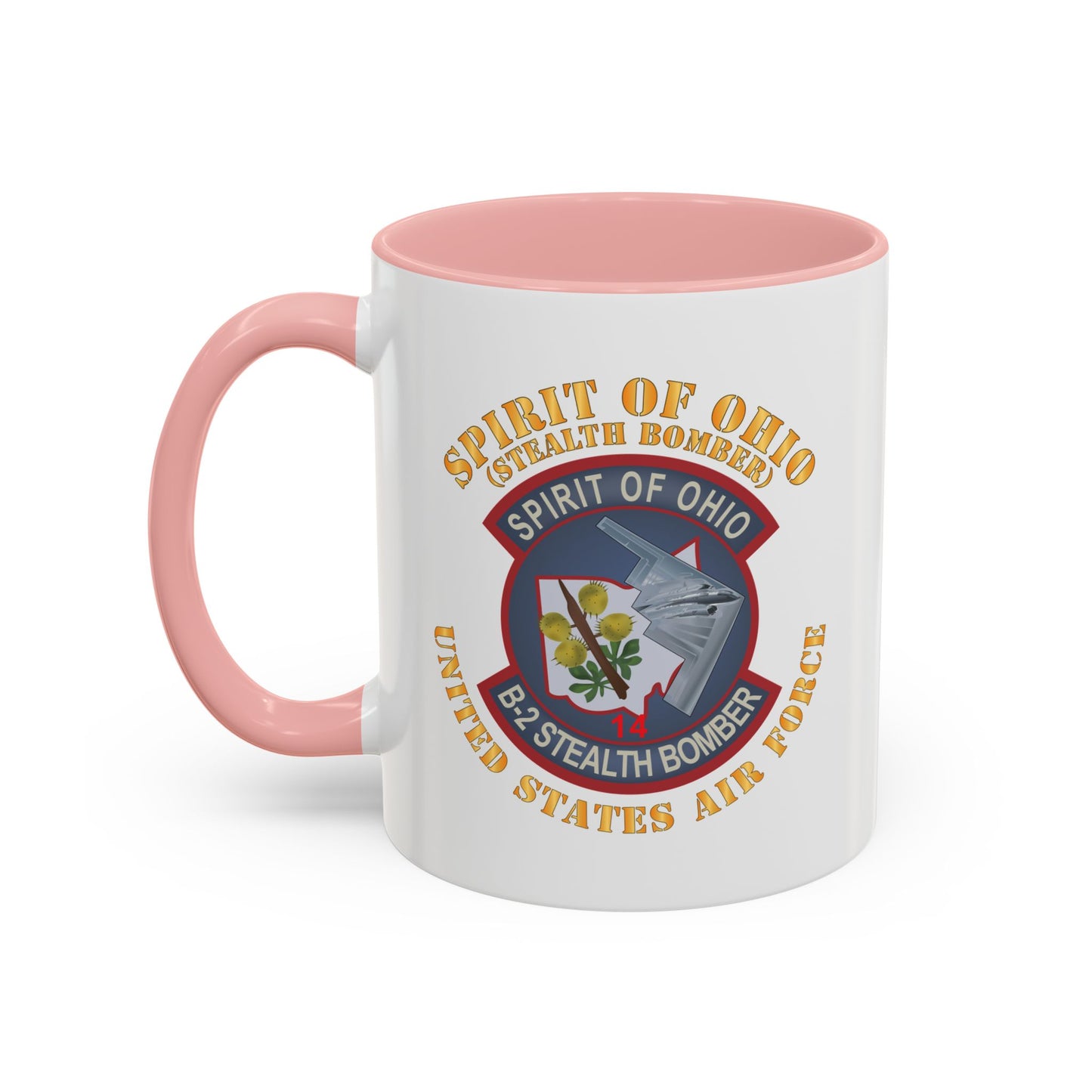 Accent Coffee Mug (11oz & 15oz) - USAF - B2 - Spirit of Ohio - Stealth Bomber X 300
