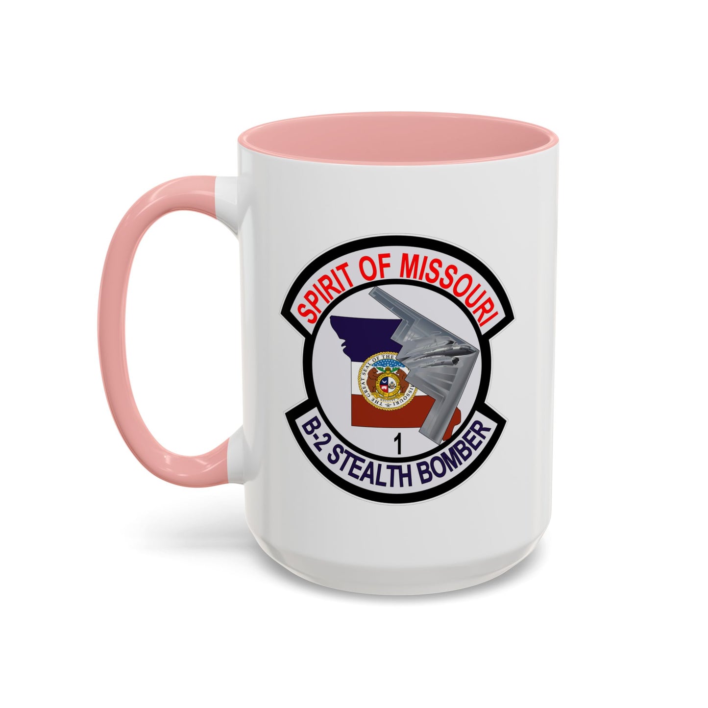 Accent Coffee Mug (11oz & 15oz) - USAF - B2 - Spirit of Missouri - Stealth Bomber wo Txt