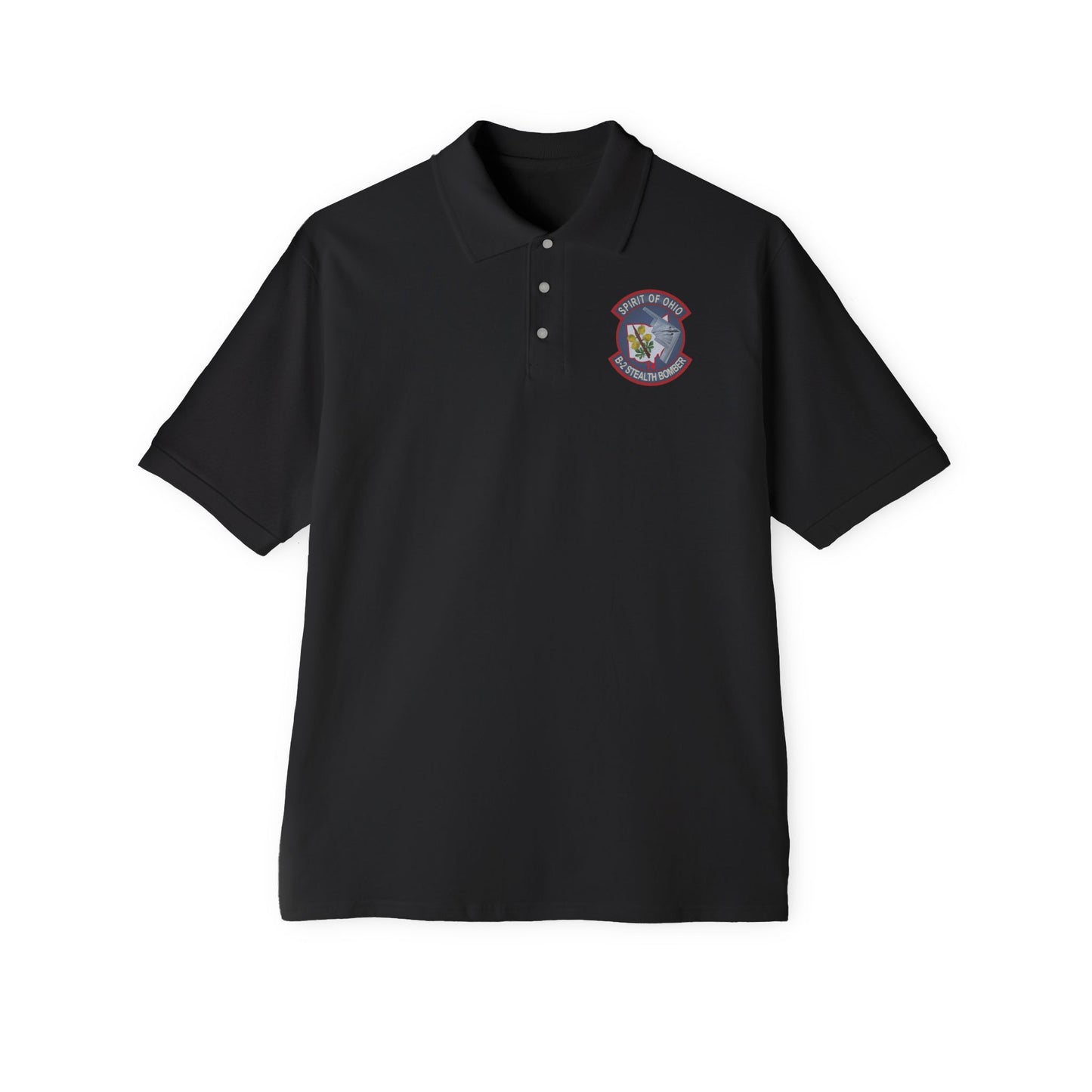 Men's Piqué Polo - USAF - B2 - Spirit of Ohio - Stealth Bomber wo txt X 300
