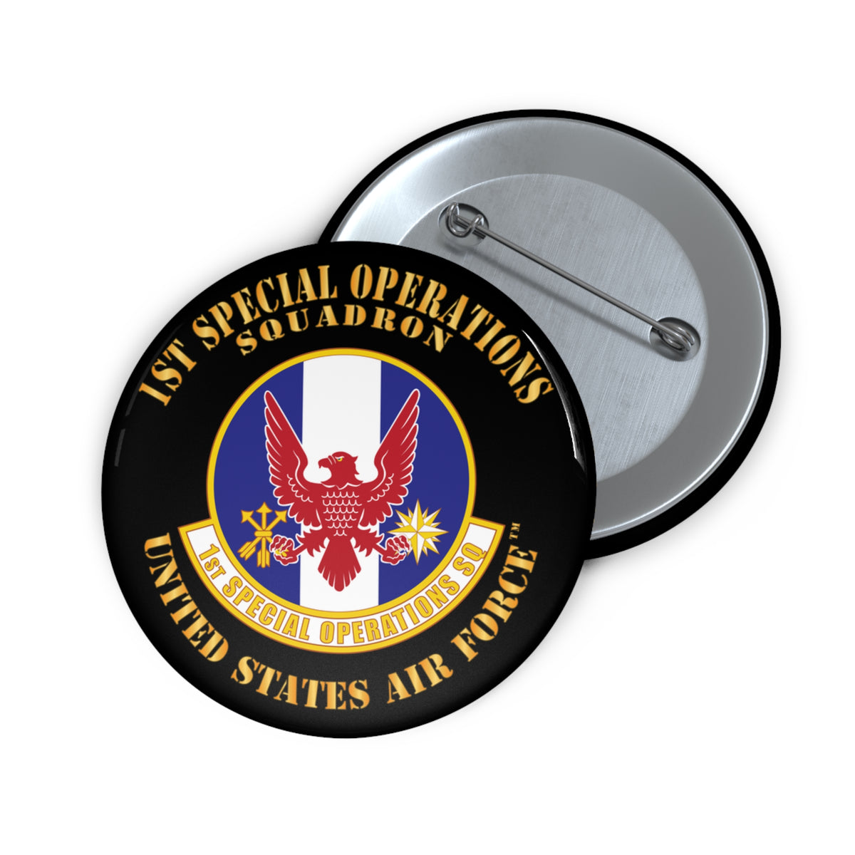 Custom Pin Button - USAF - 1st Special Operations Squadron X 300
