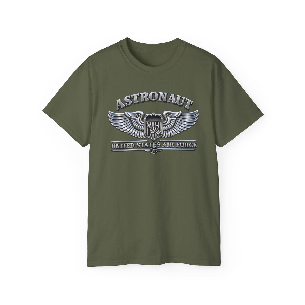 Unisex Ultra Cotton Tee - USAF - Basic Astronaut Badge - United States Air Force - 3D - Enhanced