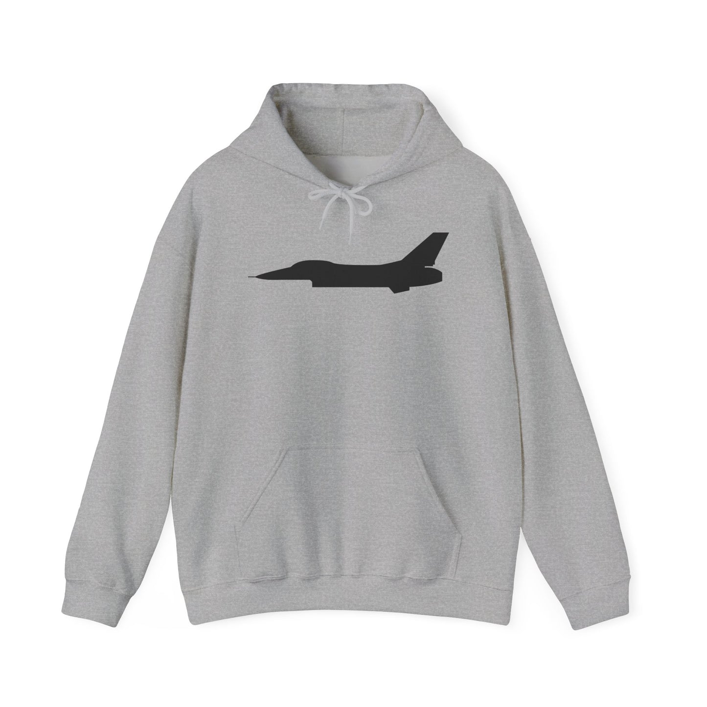 Unisex Heavy Blend Hooded Sweatshirt - Aircraft - F-16 - Side - Black - wo Txt X 300