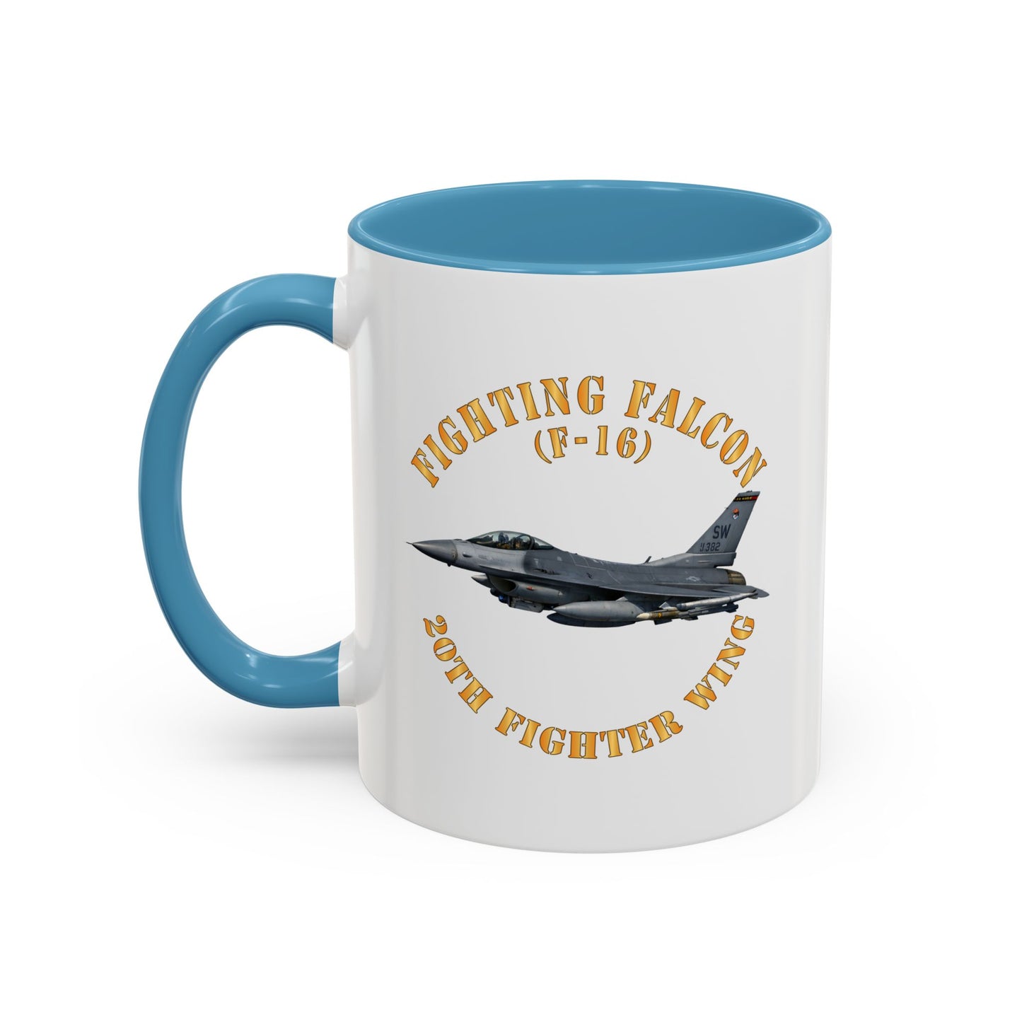 Accent Coffee Mug (11oz & 15oz) - USAF - F-16 Fighting Falcon - 20th Fighter Wing X 300