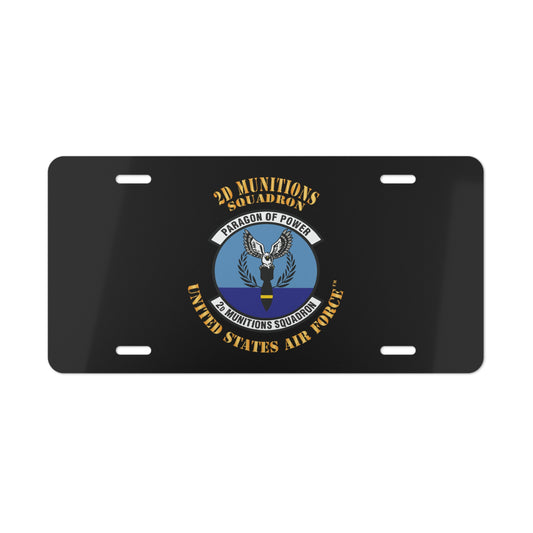 License Plate - USAF - 2nd Munitions Squadron