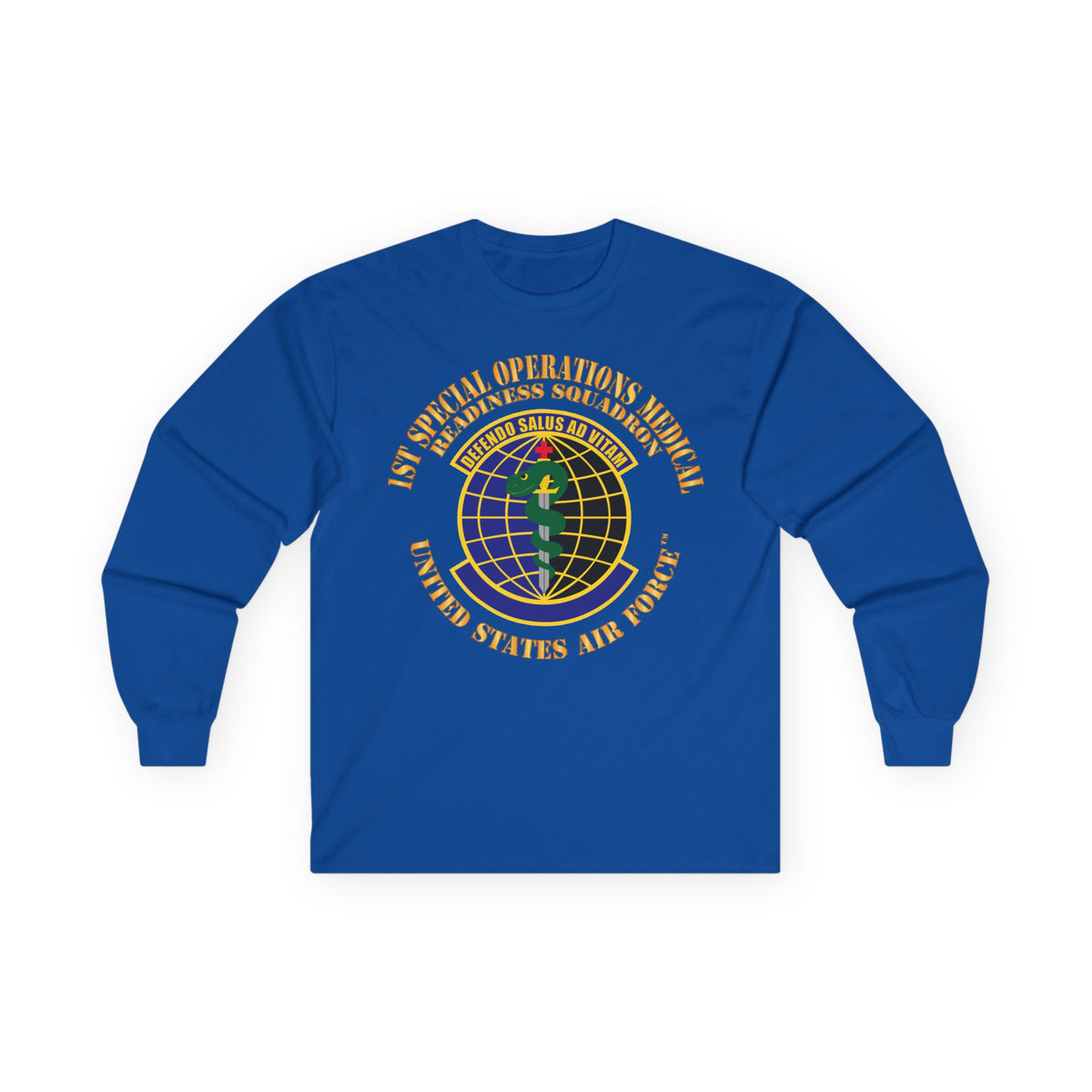 Unisex Ultra Cotton Long Sleeve Tee - USAF -  1st Special Operations Medical Readiness Squadron