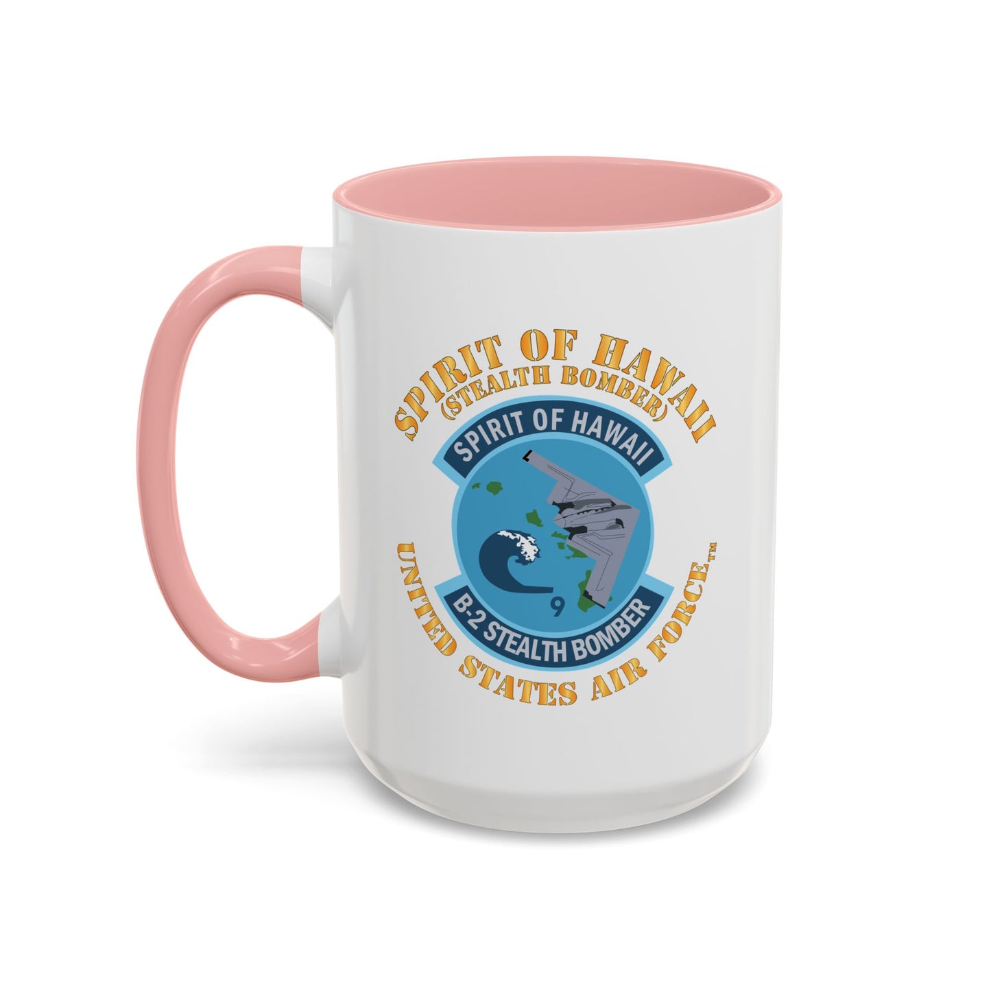 Accent Coffee Mug (11oz & 15oz) - USAF - B2 - Spirit of Hawaii - Stealth Bomber X 300