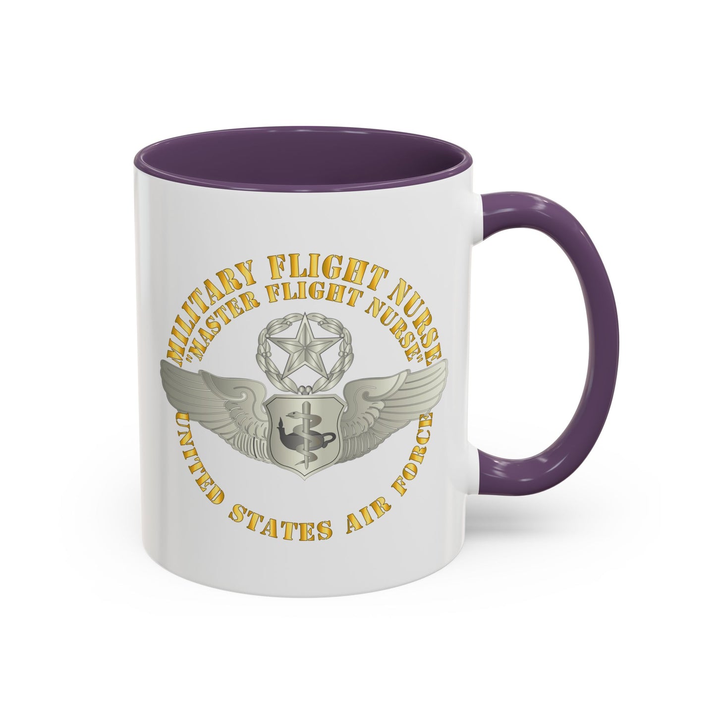 Accent Coffee Mug (11oz & 15oz) - USAF - Military Flight Nurse - Flight Nurse - Master