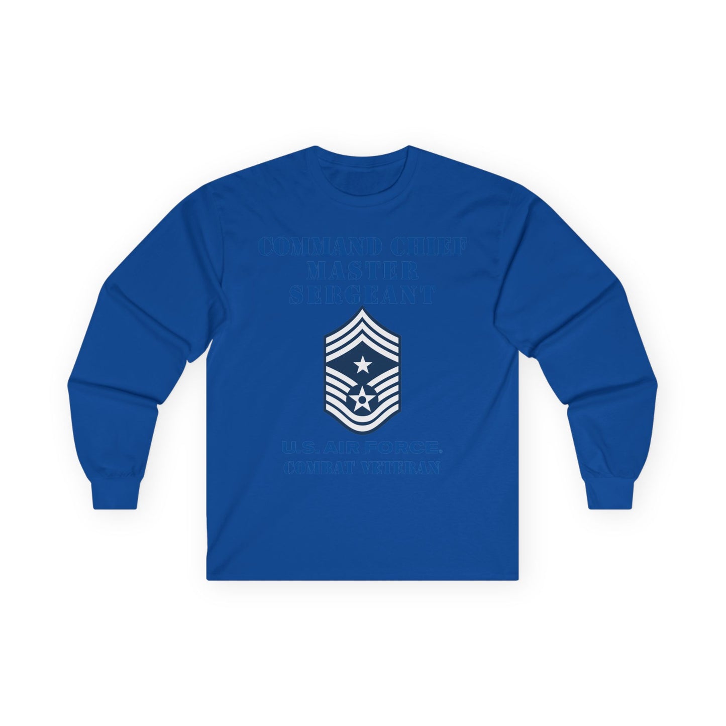 Unisex Ultra Cotton Long Sleeve Tee - USAF - Command Chief Master Sergeant (E9c) - 2020 - Combat Veteran