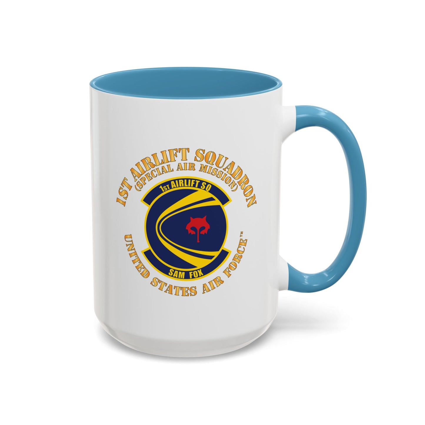 Accent Coffee Mug (11oz & 15oz) - USAF - 1st Airlift Squadron X 300