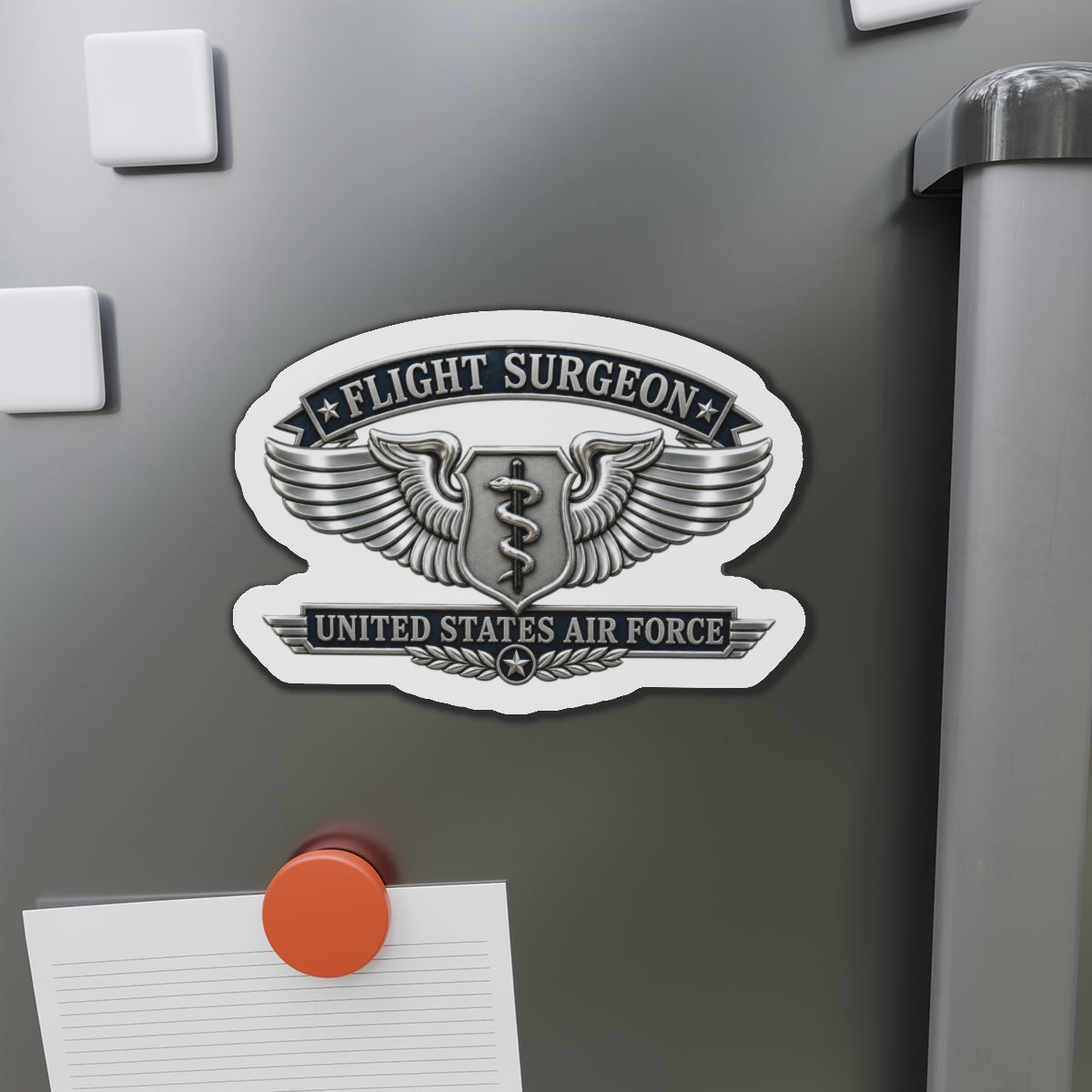 Die-Cut Magnet - USAF - Flight Surgeon Badge - United States Air Force - 3D - Enhanced