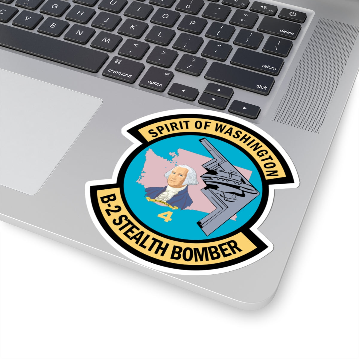 Kiss-Cut Stickers - USAF - B2 - Spirit of Washington - Stealth Bomber wo txt X 300