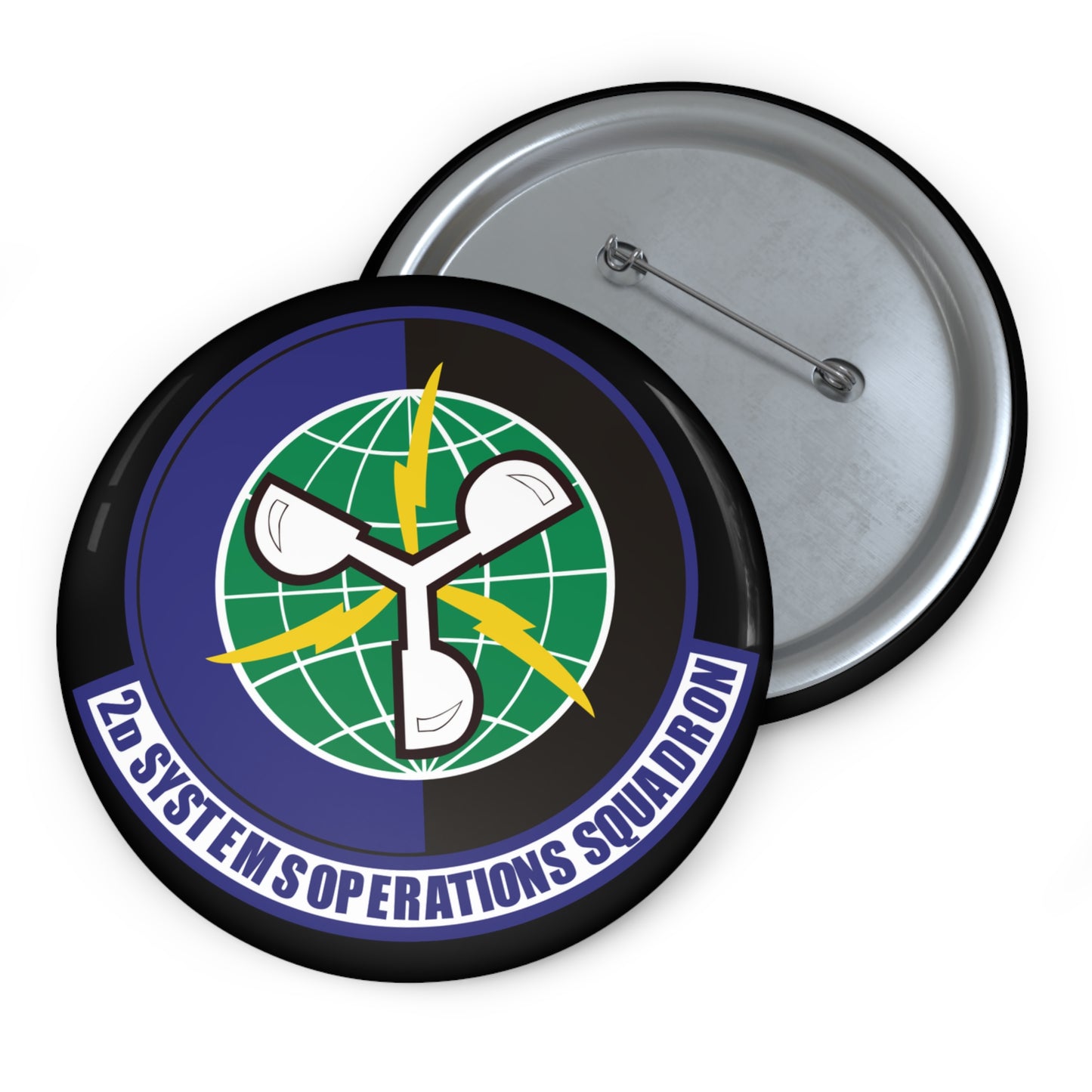 Custom Pin Button - USAF - 2d Systems Operations Squadron wo txt