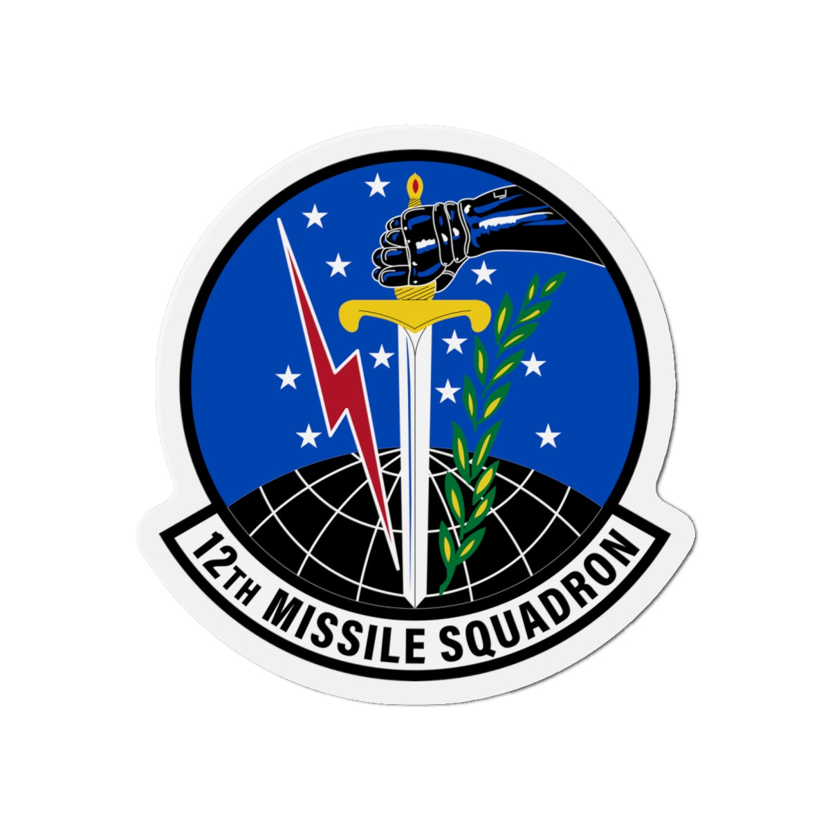 Die-Cut Magnet - USAF - 12th Missile Squadron wo txt