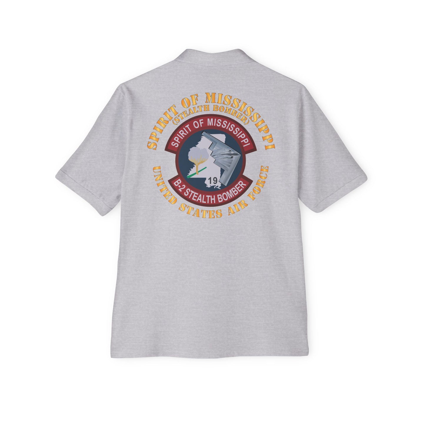 Men's Piqué Polo - USAF - B2 - Spirit of Mississippi - Stealth Bomber X 300