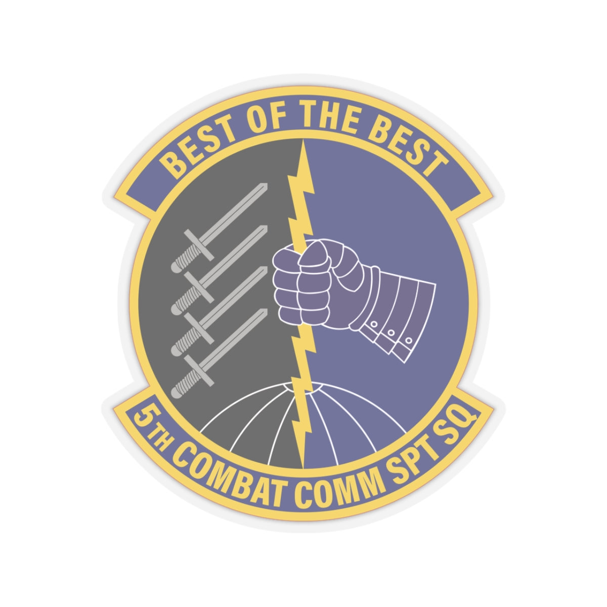 Kiss-Cut Stickers - USAF - 5th Combat Communications Support Sq wo txt X 300