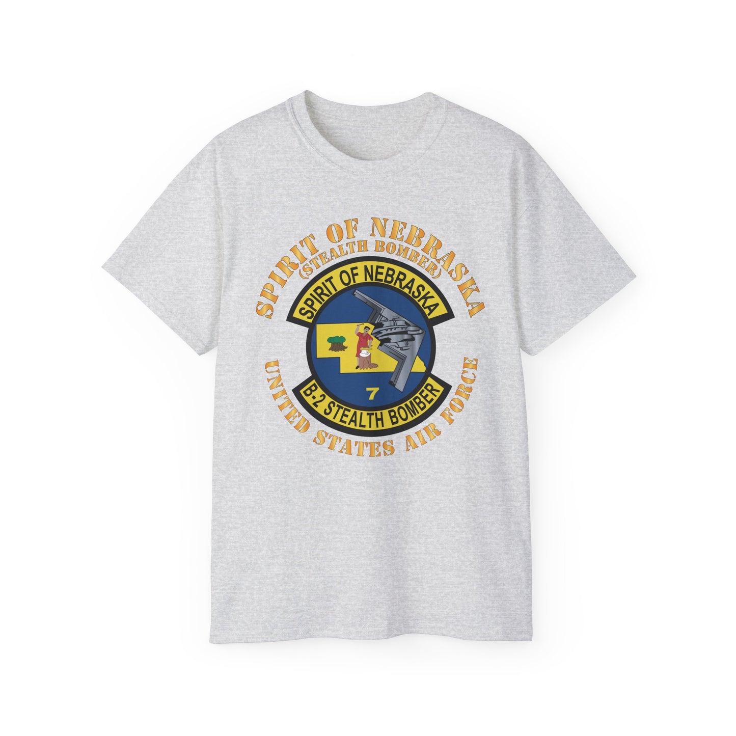 Unisex Ultra Cotton Tee - USAF - B2 - Spirit of Nebraska - Stealth Bomber X 300