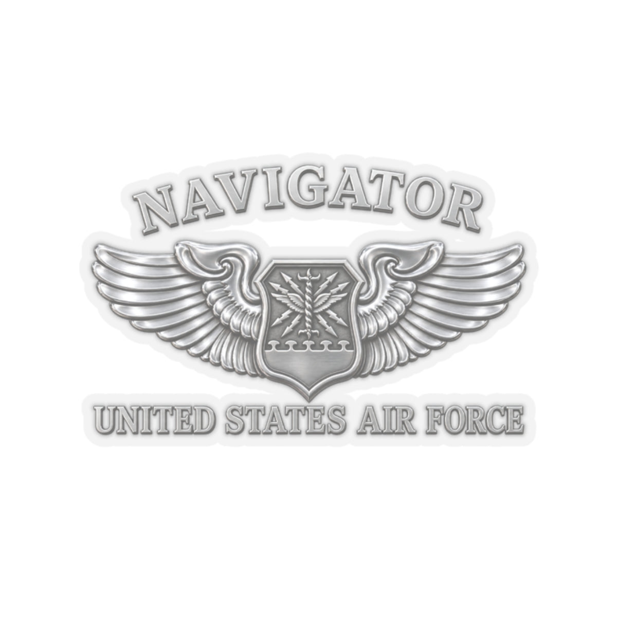 Kiss-Cut Stickers - USAF - Navigator Badge - United States Air Force - 3D - Enhanced