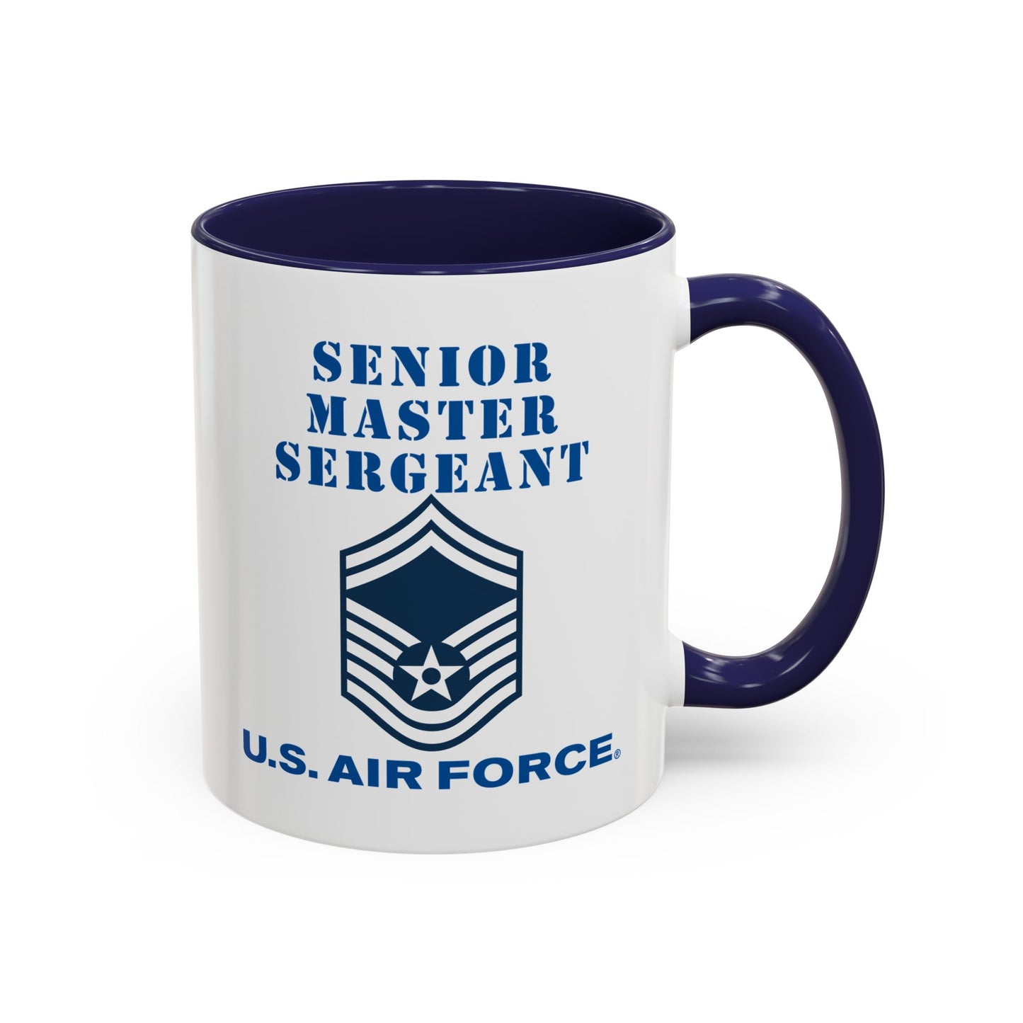 Accent Coffee Mug (11oz & 15oz) - USAF - Senior Master Sergeant (E8a) - 2020 - US Air Force w Text X 300