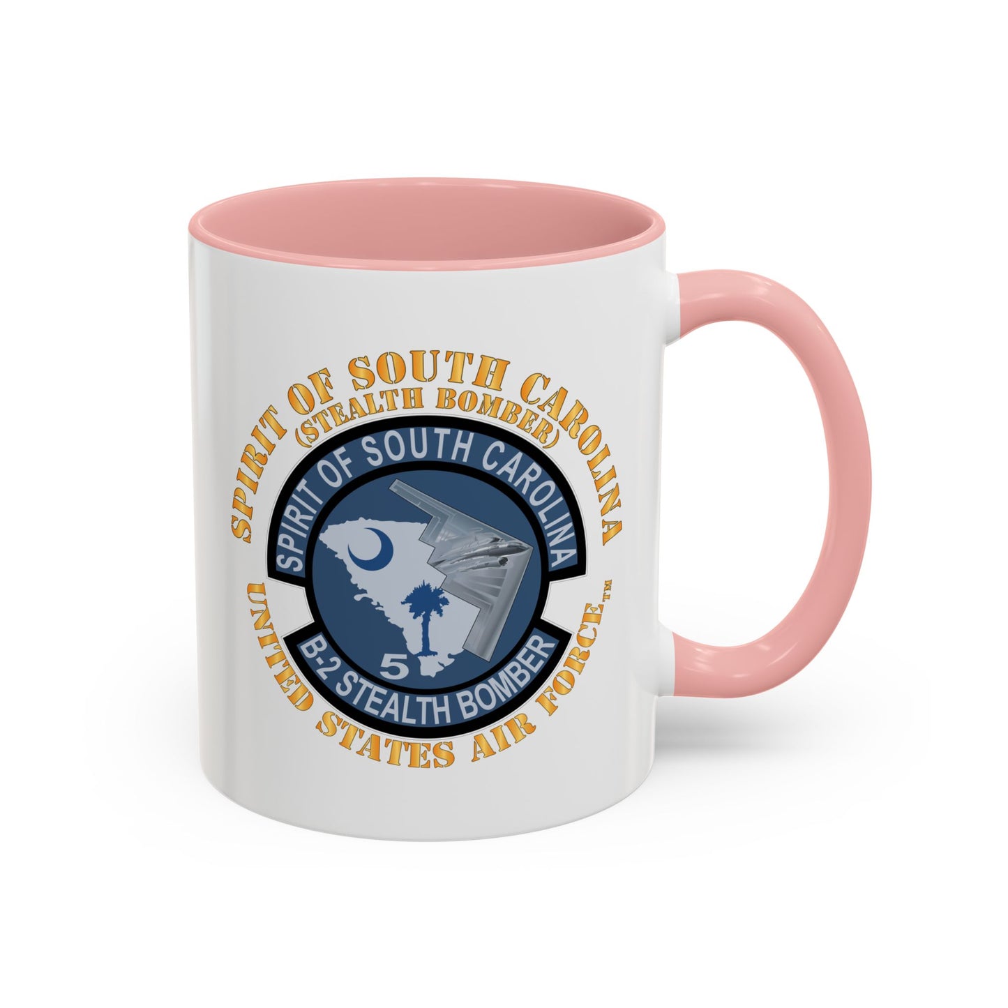 Accent Coffee Mug (11oz & 15oz) - USAF - B2 - Spirit of South Carolina Stealth Bomber X 300