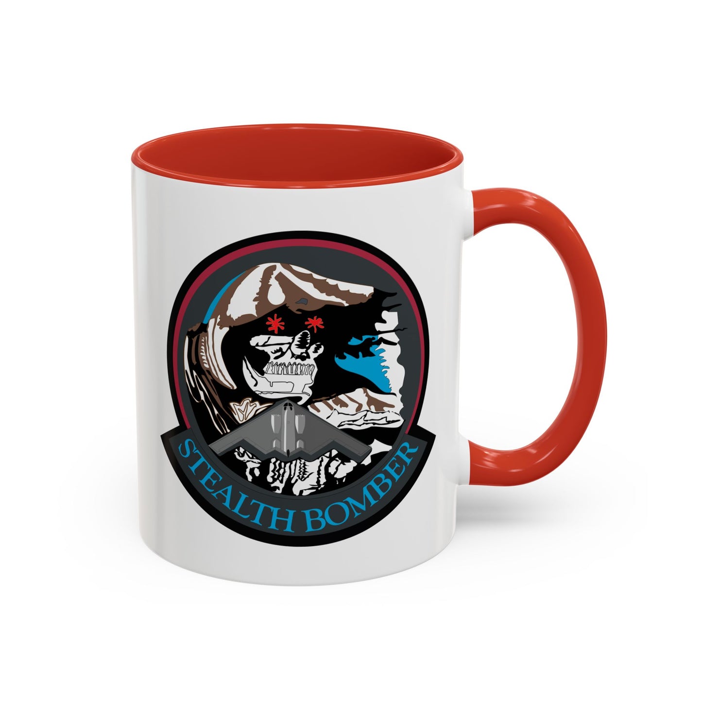 Accent Coffee Mug (11oz & 15oz) - USAF - B2 - Grim Reaper - Stealth Bomber wo txt X 300