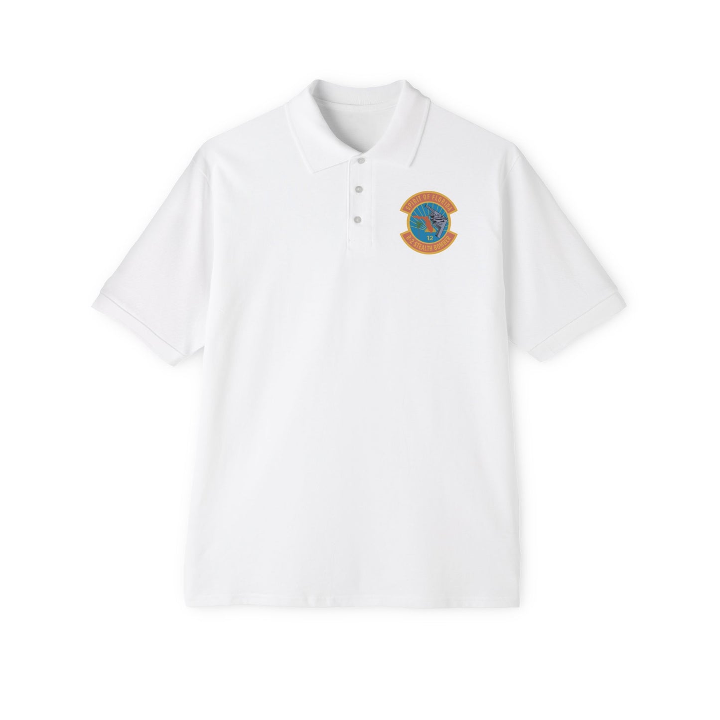 Men's Piqué Polo - USAF - B2 - Spirit of Florida - Stealth Bomber wo txt X 300