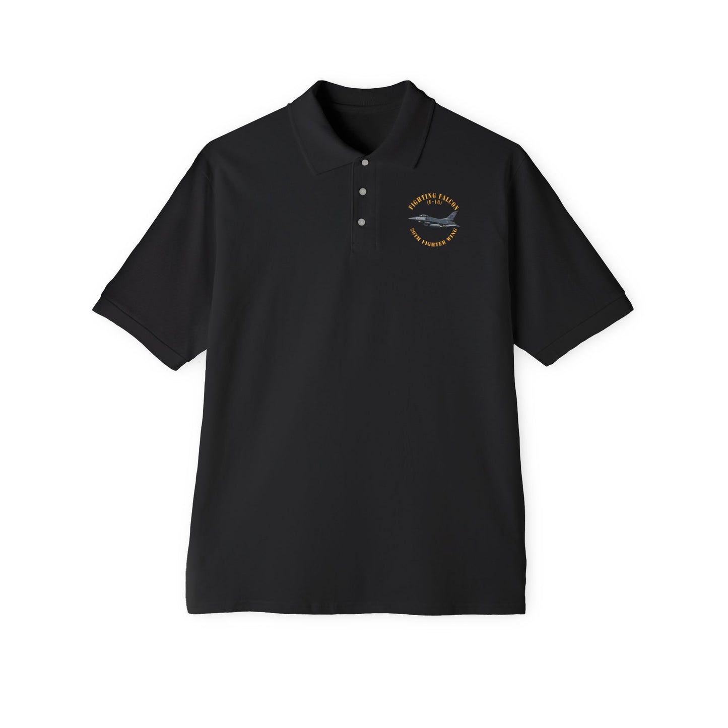 Men's Piqué Polo - USAF - F-16 Fighting Falcon - 20th Fighter Wing X 300