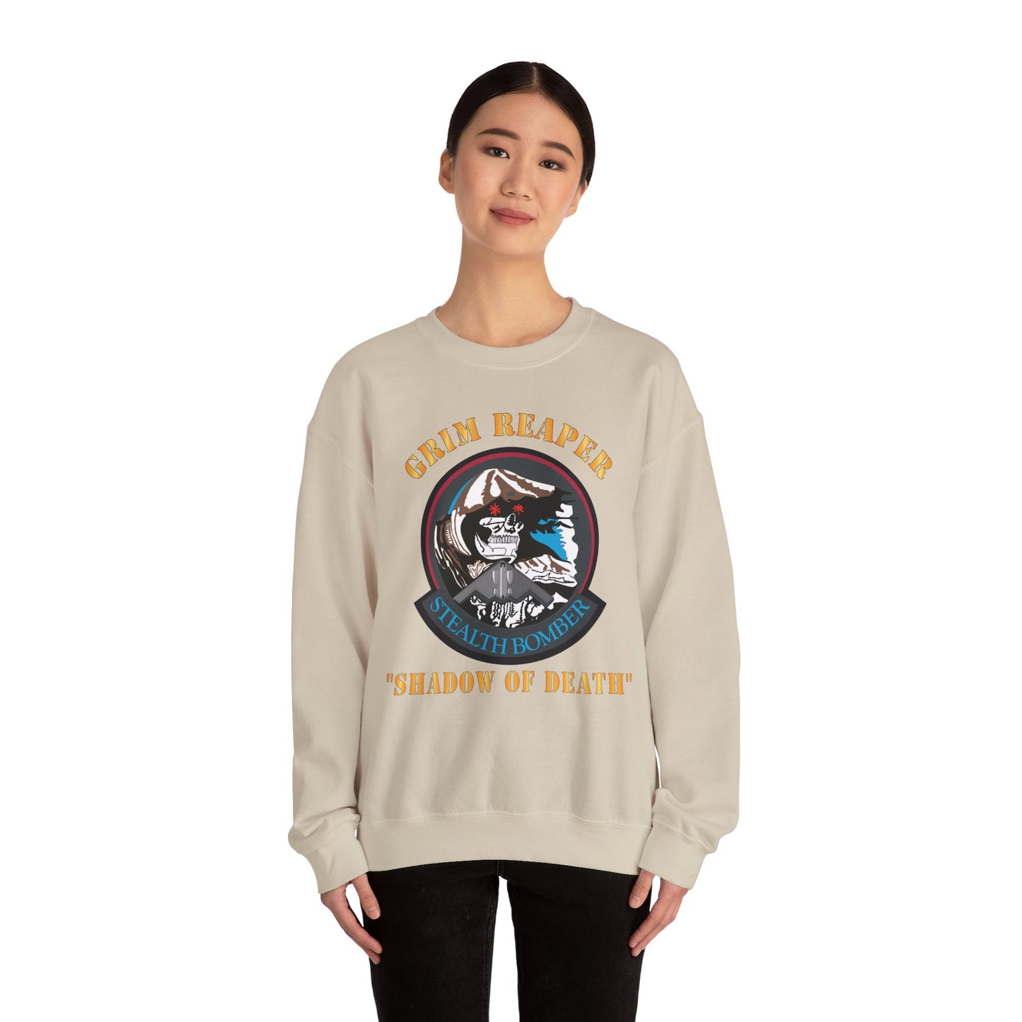Crewneck Sweatshirt - USAF - B2 - Grim Reaper - Stealth Bomber X 300