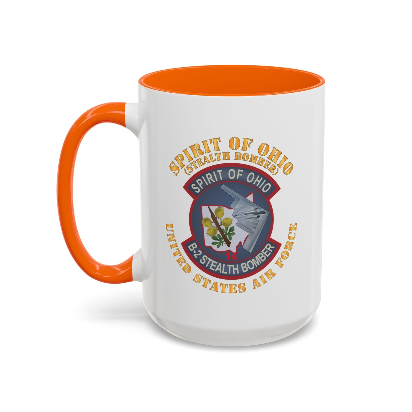Accent Coffee Mug (11oz & 15oz) - USAF - B2 - Spirit of Ohio - Stealth Bomber X 300