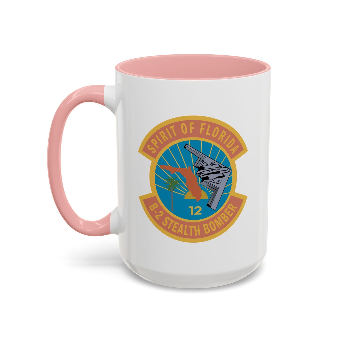 Accent Coffee Mug (11oz & 15oz) - USAF - B2 - Spirit of Florida - Stealth Bomber wo txt X 300
