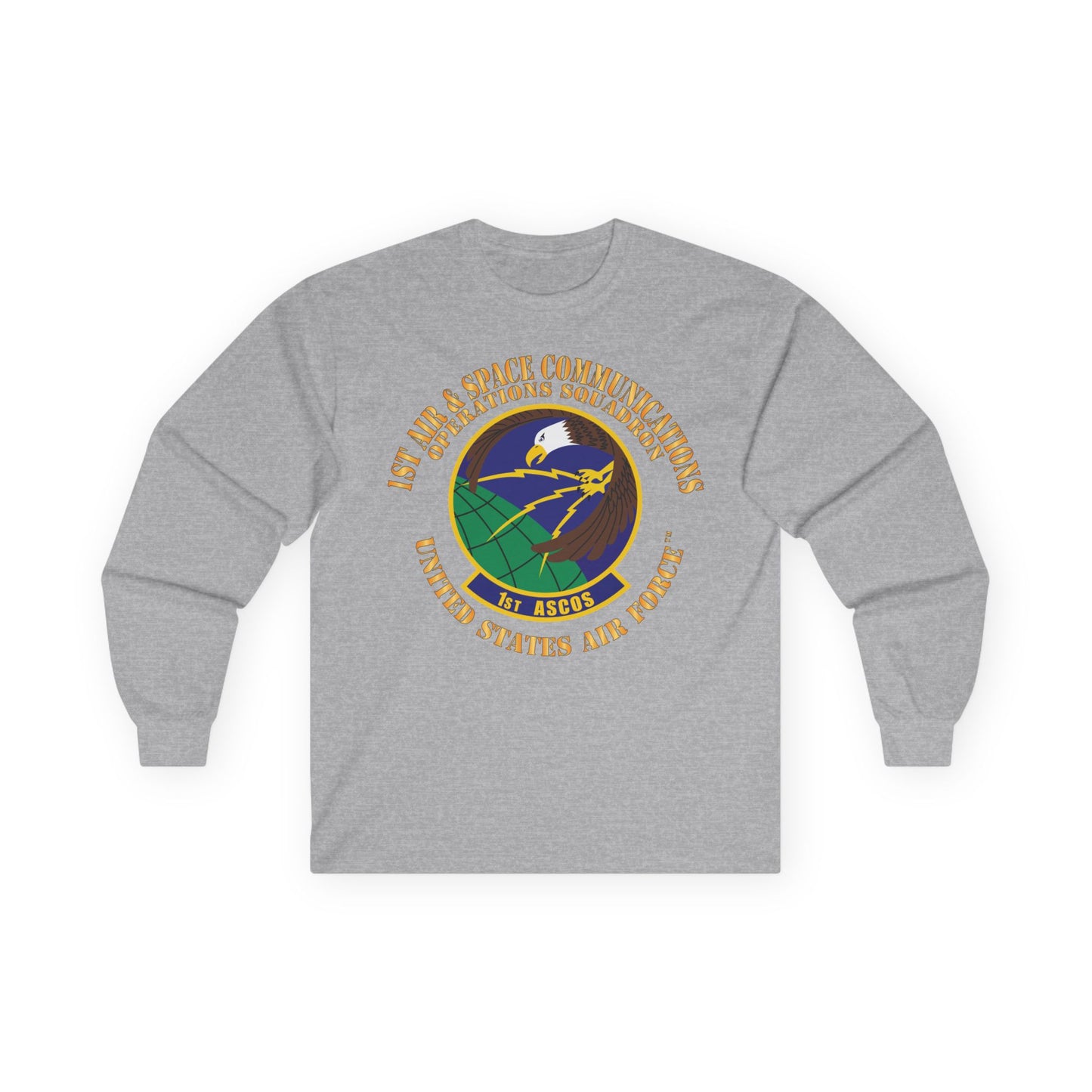 Unisex Ultra Cotton Long Sleeve Tee - USAF - 1st Air & Space Communications Operations Sq X 300