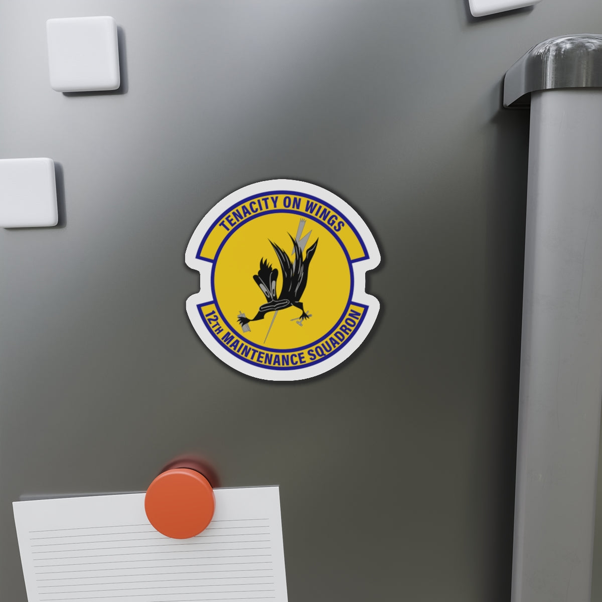 Die-Cut Magnet - USAF - 12th Maintenance Sq wo txt