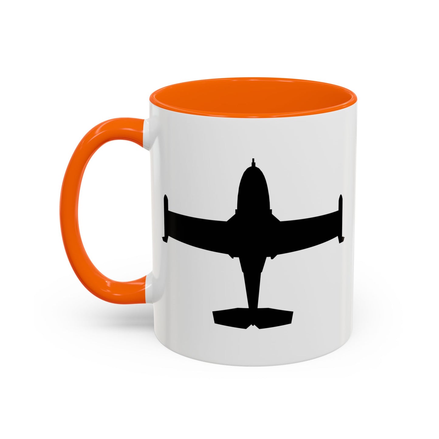 Accent Coffee Mug (11oz & 15oz) - Aircraft - A-37-Trainer - Top - Silhouette X 300