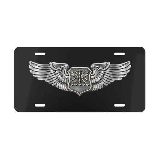 License Plate - USAF - Navigator, Combat Systems Officer, Observer Badge - 3D - Enhanced