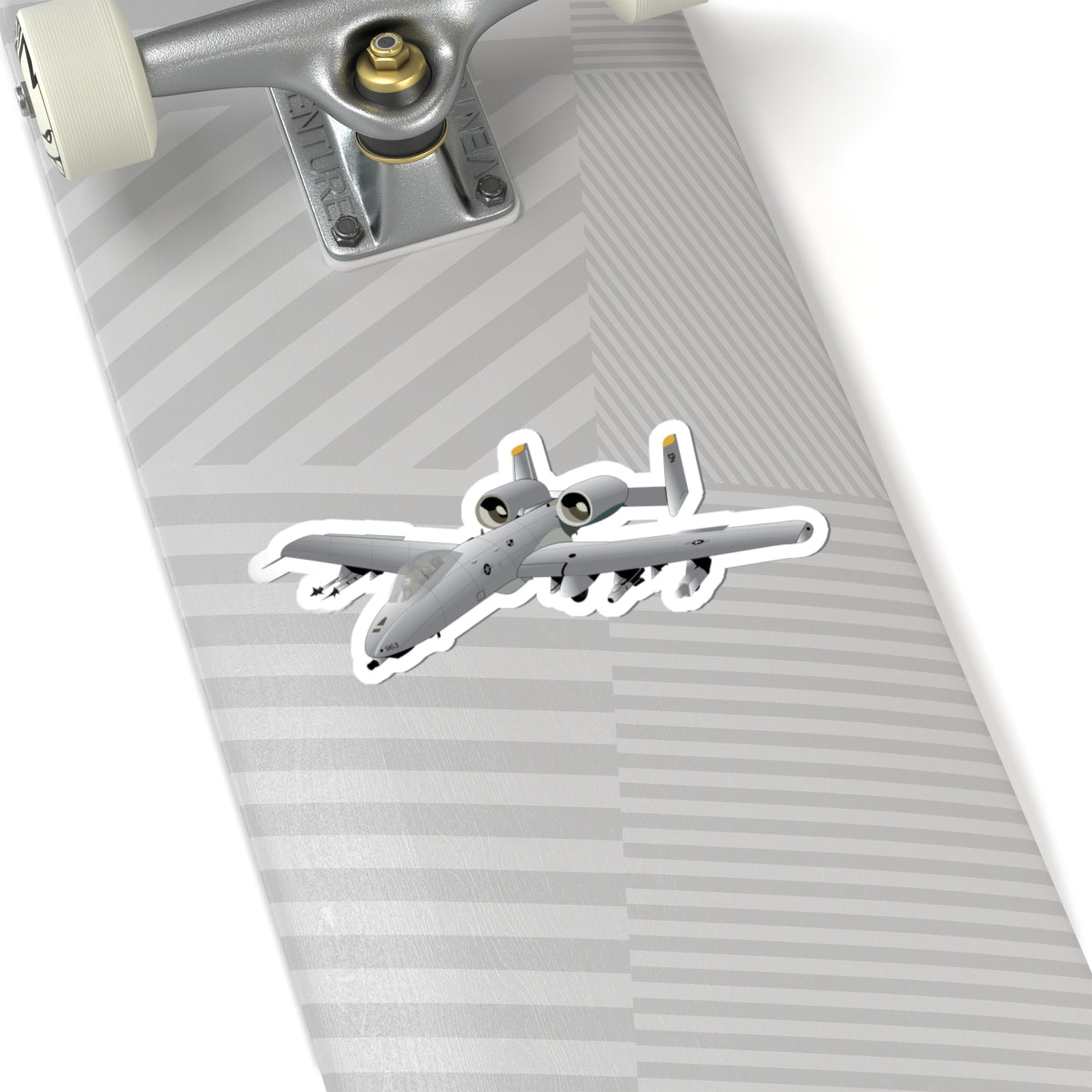Kiss-Cut Stickers - Aircraft - A10 - Front - Top - Oblique X 300