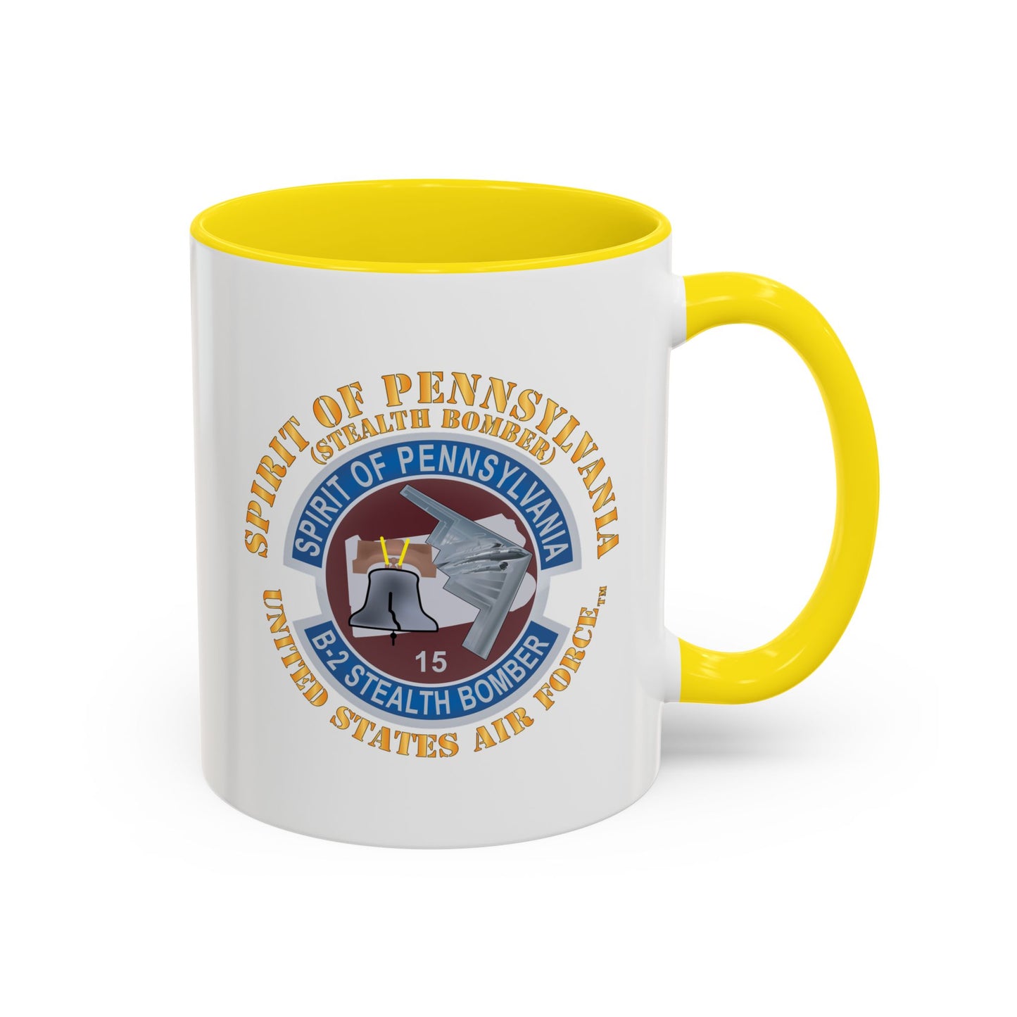Accent Coffee Mug (11oz & 15oz) - USAF - B2 - Spirit of Pennsylvania Stealth Bomber X 300