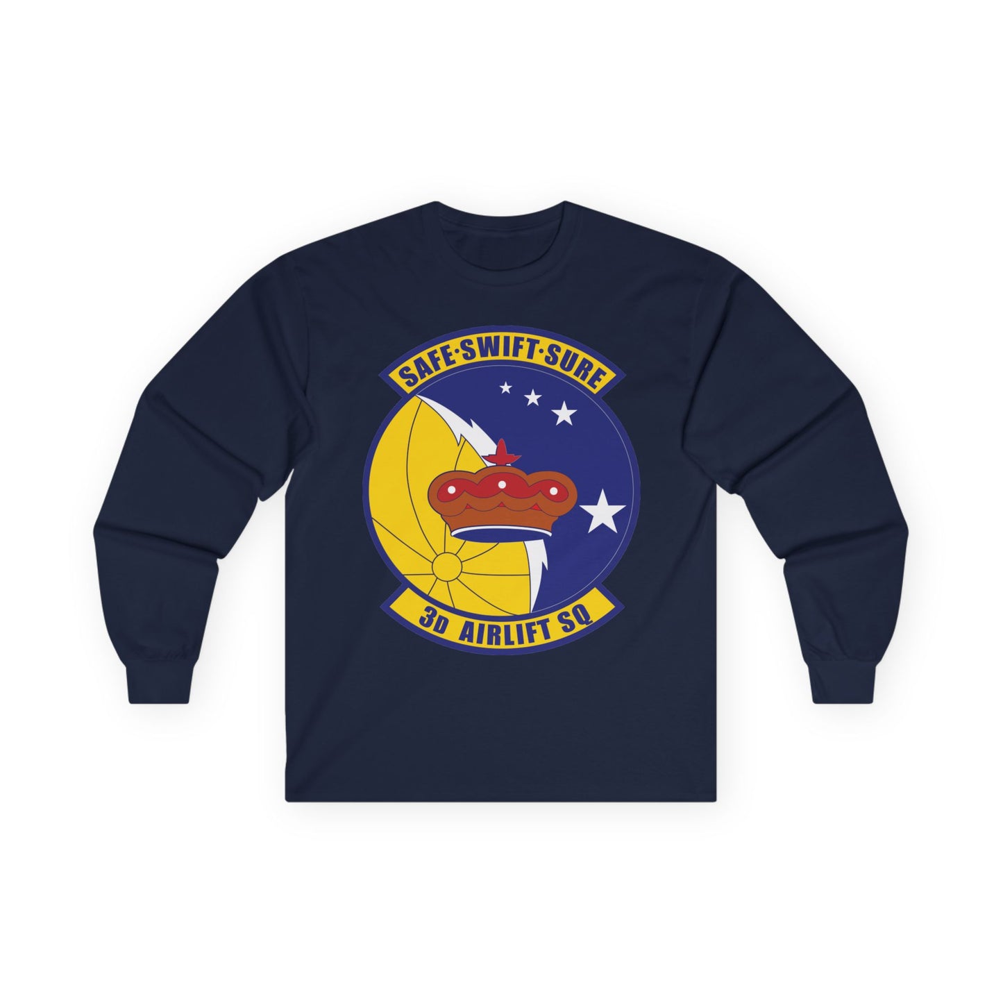 Unisex Ultra Cotton Long Sleeve Tee - USAF - 3rd Airlift Squadron wo txt