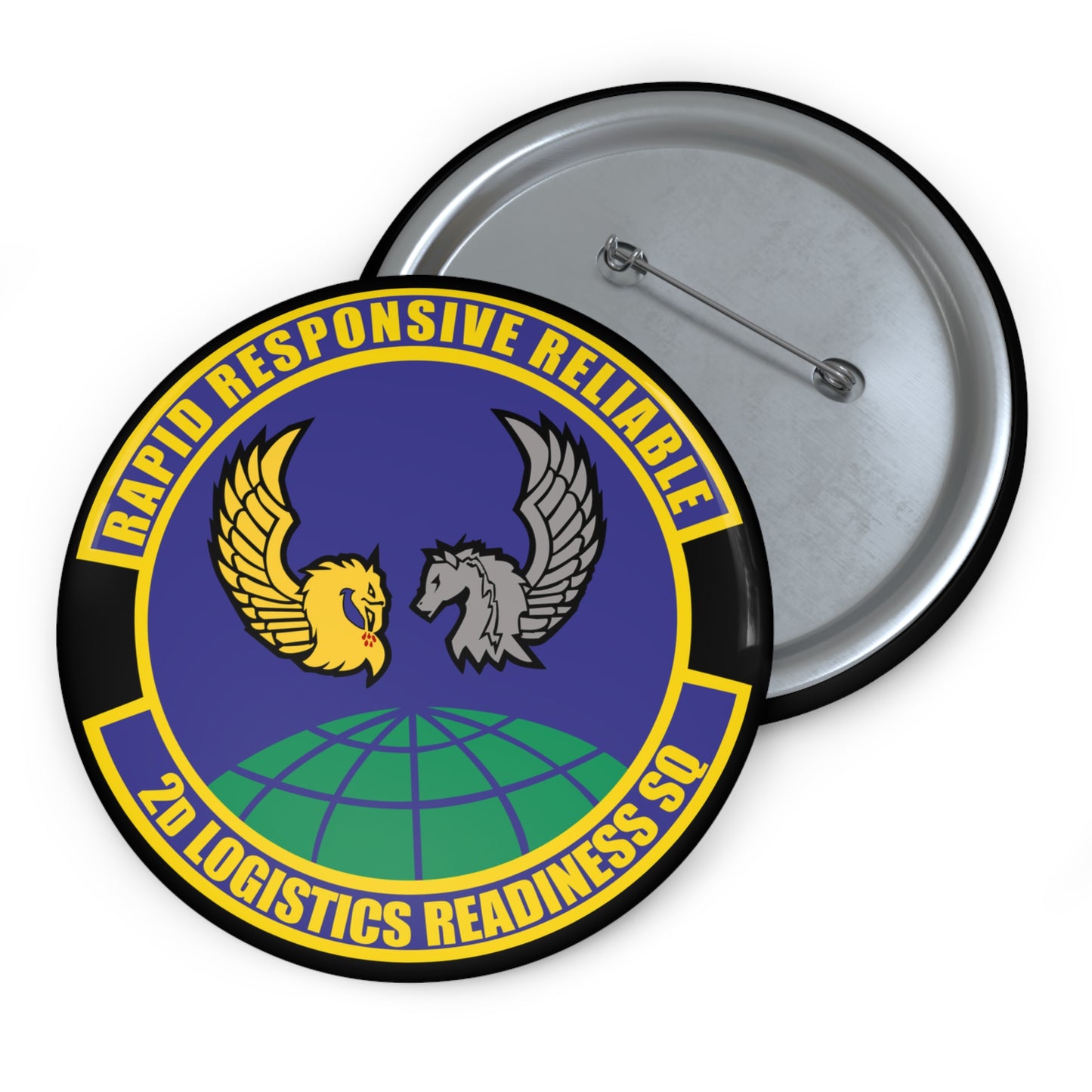 Custom Pin Button - USAF - 2d Logistics Readiness Squadron wo txt
