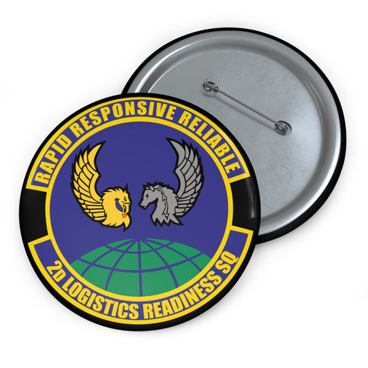 Custom Pin Button - USAF - 2d Logistics Readiness Squadron wo txt