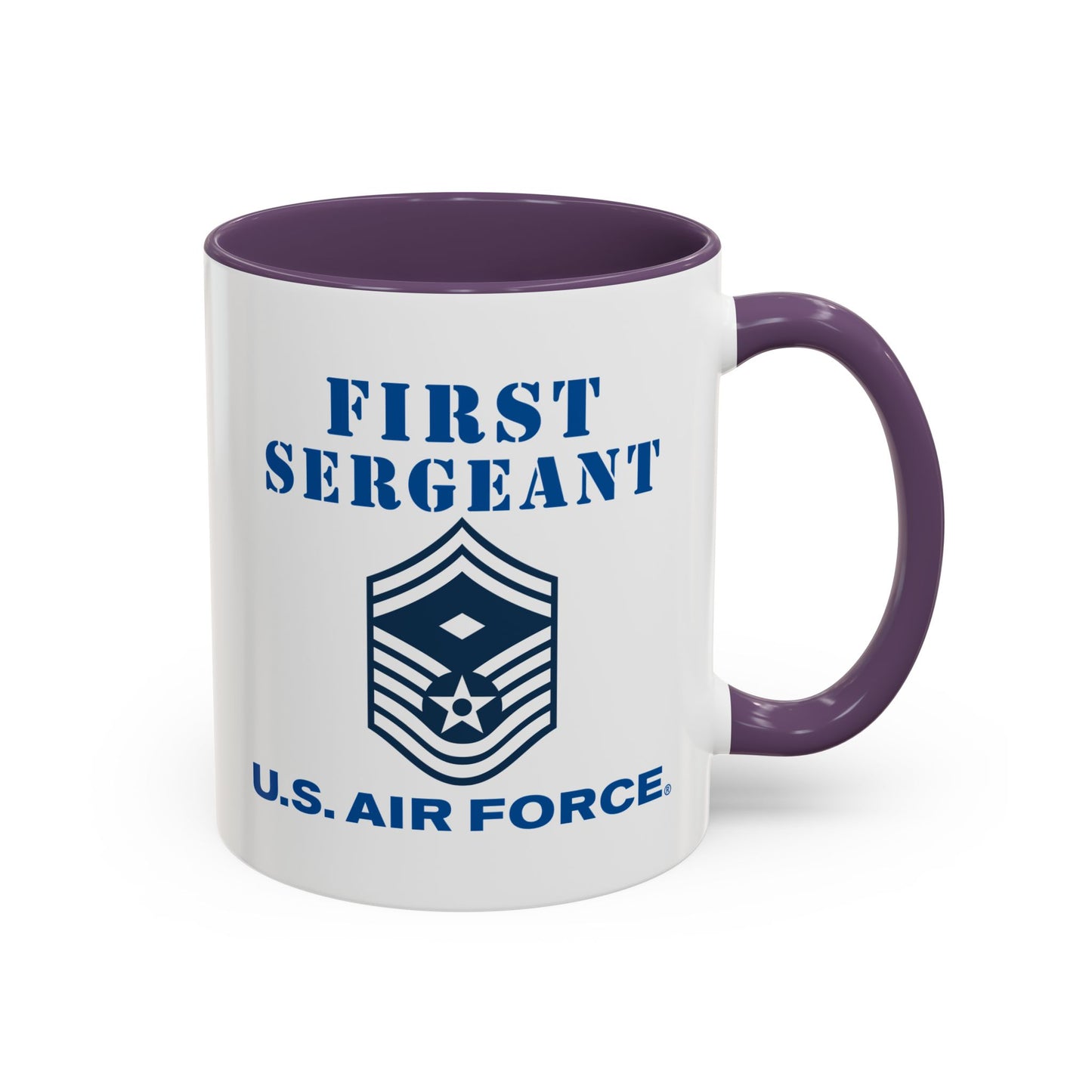 Accent Coffee Mug (11oz & 15oz) - USAF - First Sergeant (E8b) - 2020 - US Air Force w Text X 300