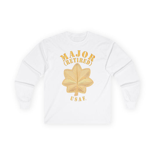 Unisex Ultra Cotton Long Sleeve Tee - USAF - Major - Retired - USAF X 300