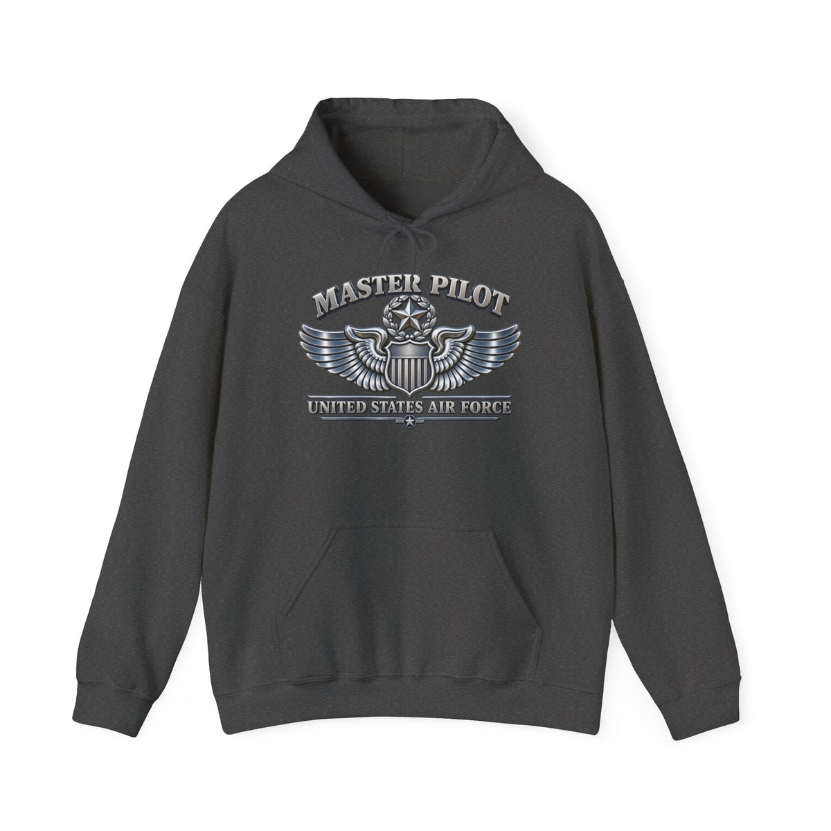 Unisex Heavy Blend Hooded Sweatshirt - USAF - Master Pilot Badge - United States Air Force - 3D - Enhanced