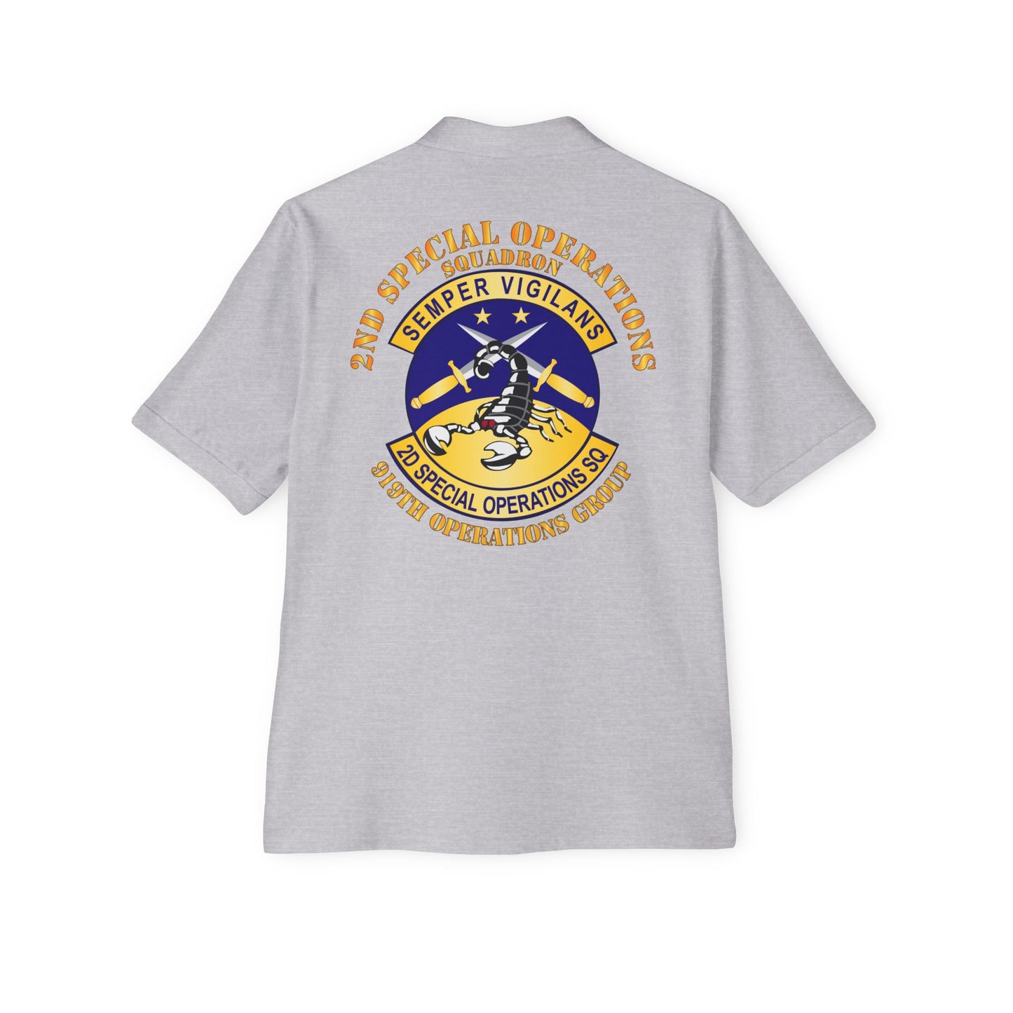 Men's Piqué Polo - USAFSOF - 2nd Special Operations Squadron - 919th Operations Group