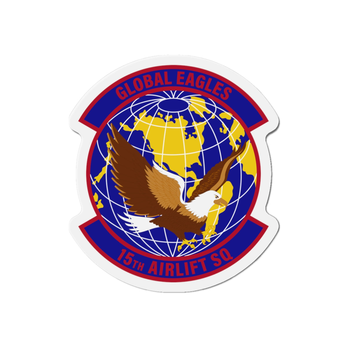 Die-Cut Magnet - USAF - 15th Airlift Squadron wo txt
