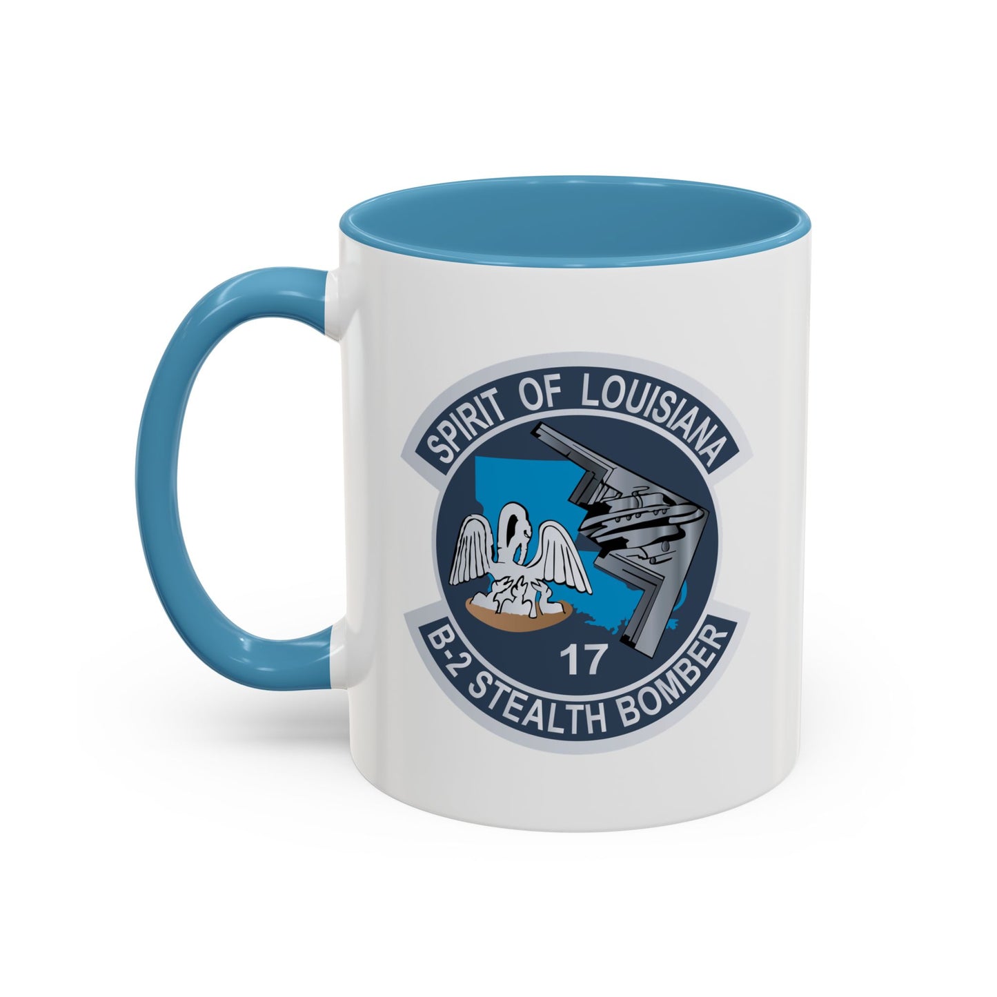 Accent Coffee Mug (11oz & 15oz) - USAF - B2 - Spirit of Louisiana - Stealth Bomber wo txt X 300