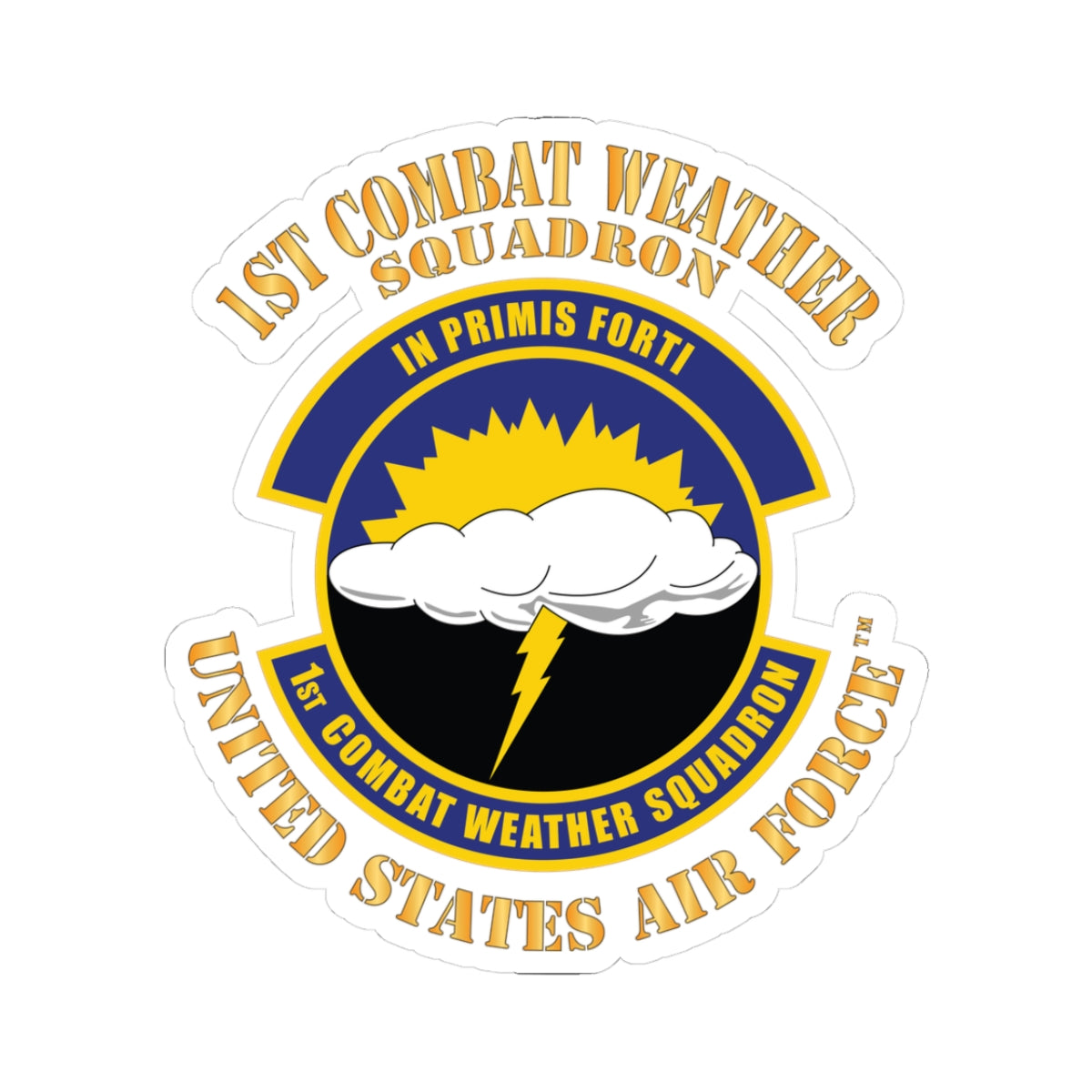 Kiss-Cut Stickers - USAF - 1st Combat Weather Squadron