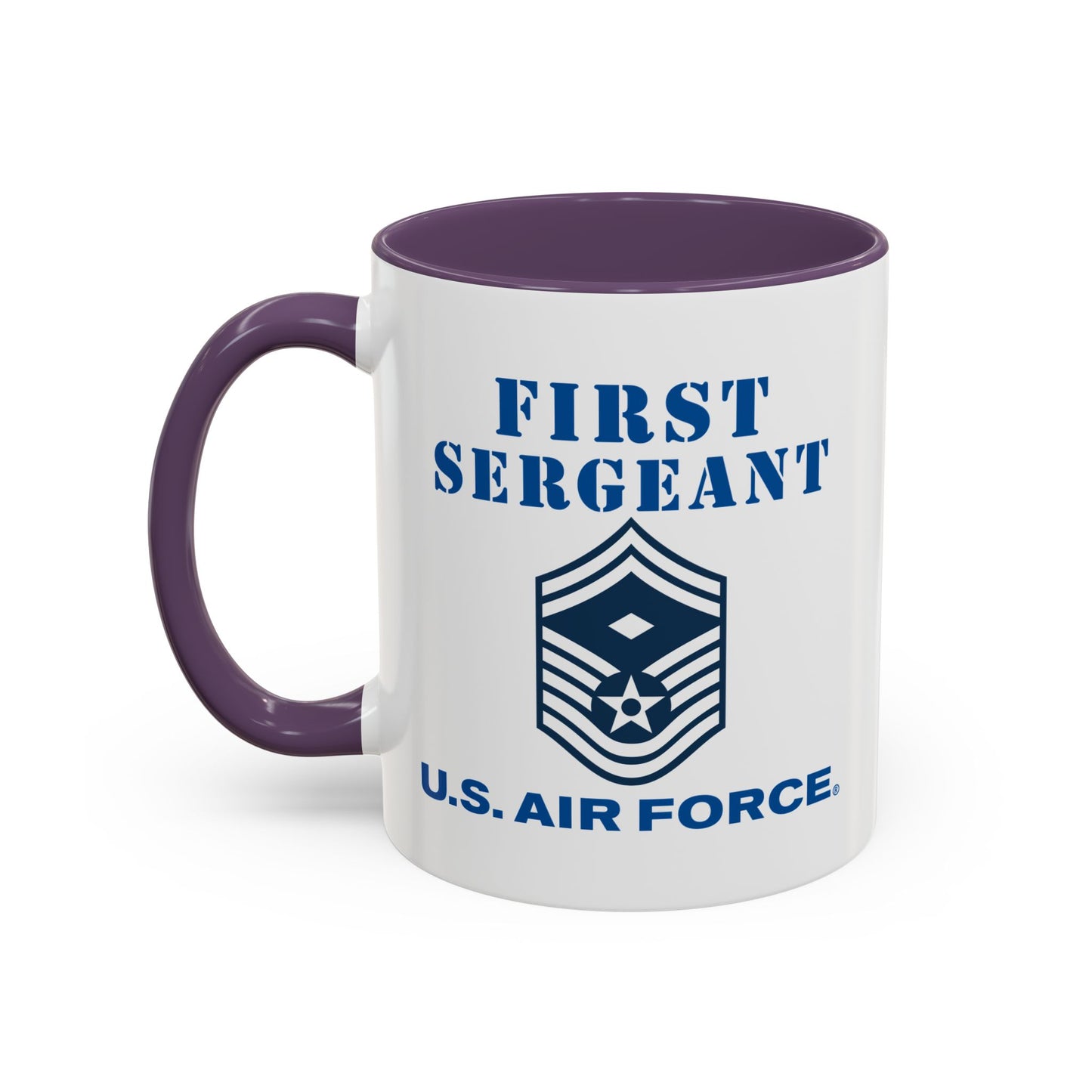 Accent Coffee Mug (11oz & 15oz) - USAF - First Sergeant (E8b) - 2020 - US Air Force w Text X 300