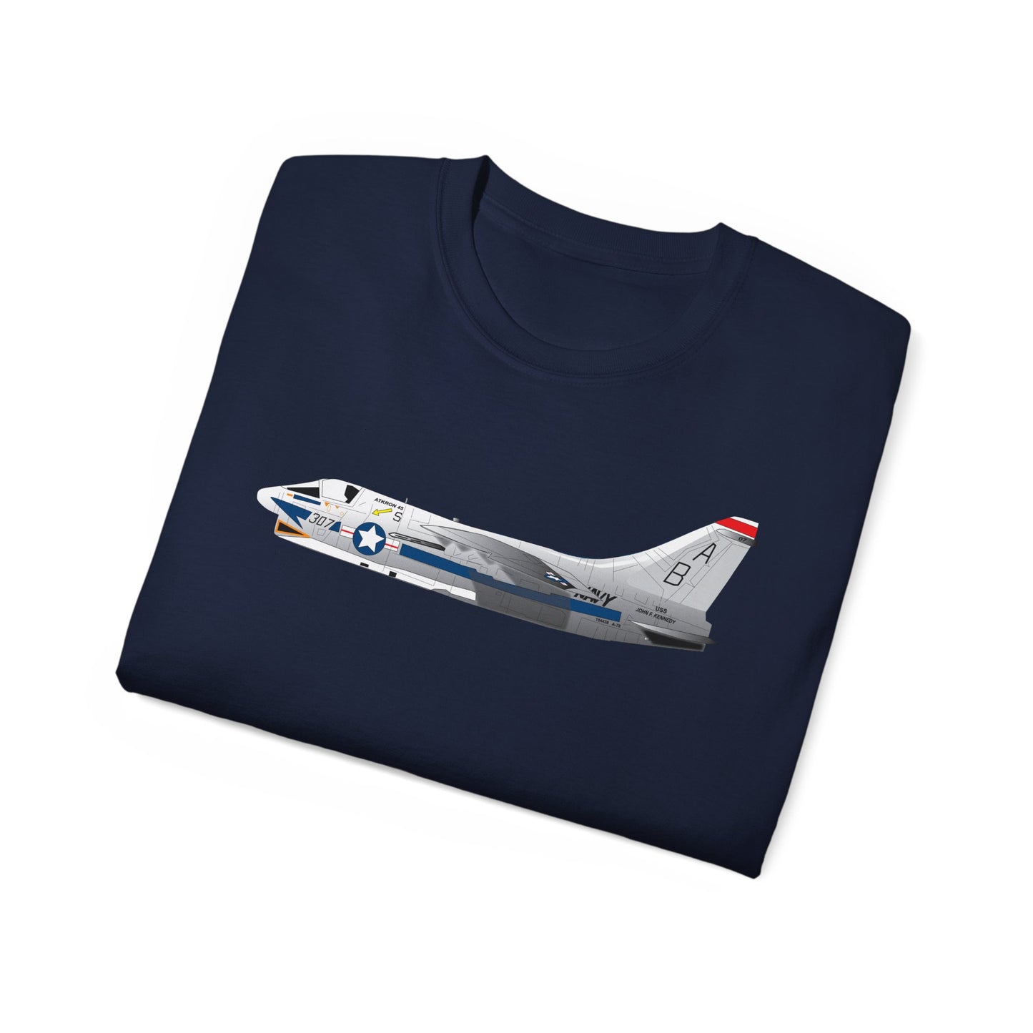 Unisex Ultra Cotton Tee - Aircraft - Navy - A-7B Corsair II - Side X 300
