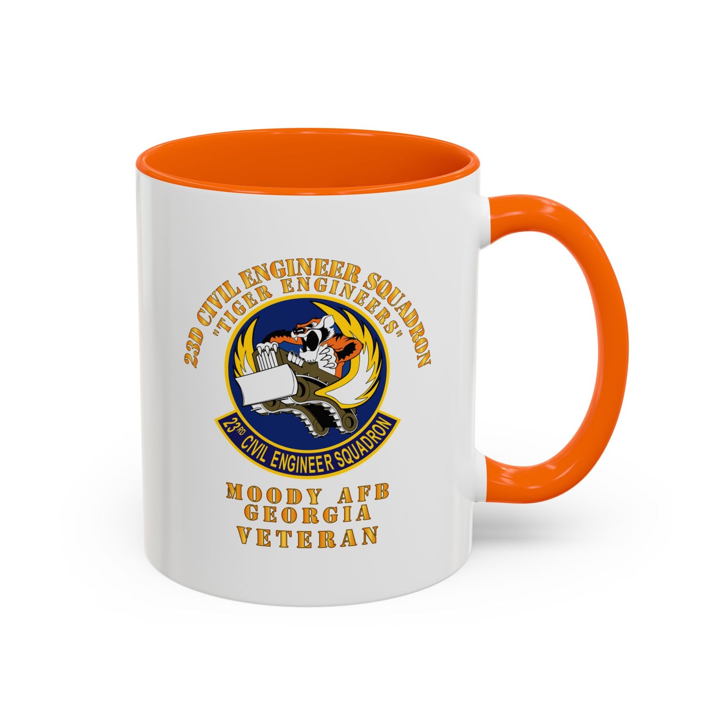 Accent Coffee Mug (11oz & 15oz) - USAF - 23d Civil Engineer Squadron - Tiger Engineers - Moody AFB, GA